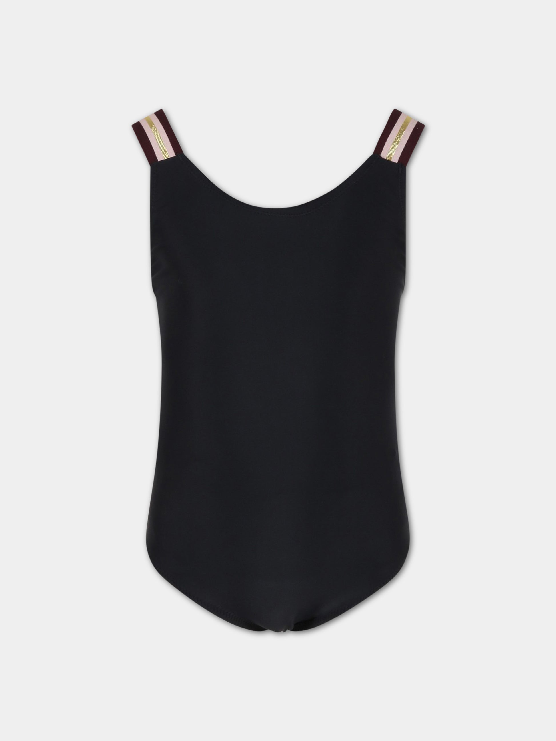 Costume intero nero per bambina con logo,Molo,8S23P507 0099