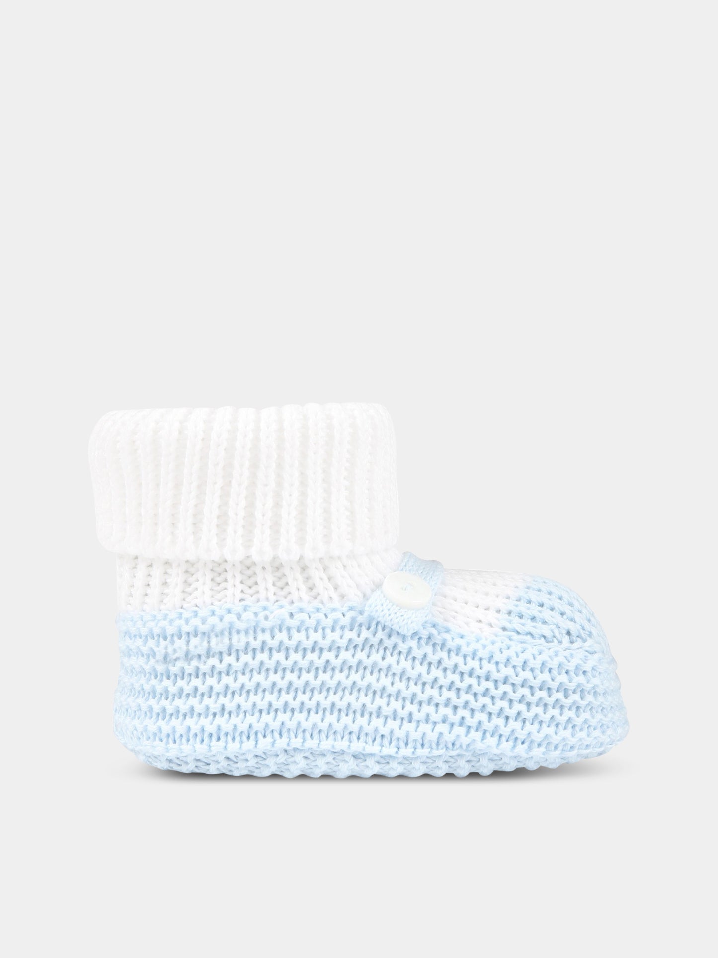 Babbucce multicolor per neonato,Little Bear,6112 BIANCO/CIELO