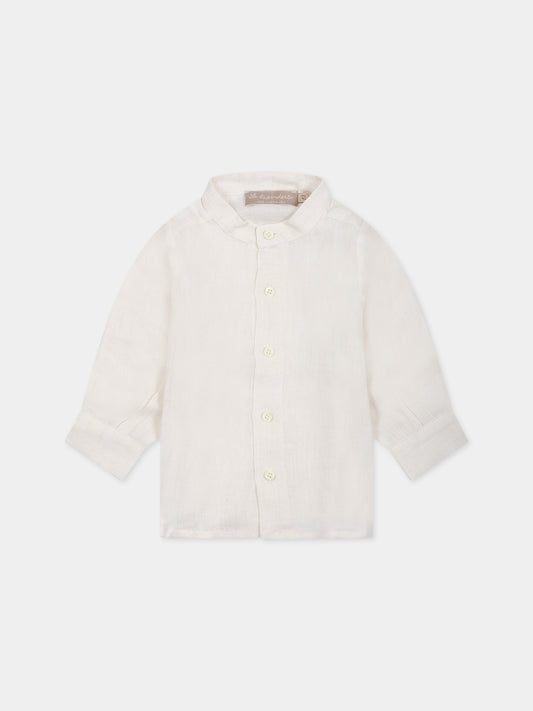 Camicia bianca per neonato,La Stupenderia,CJCM91D11
