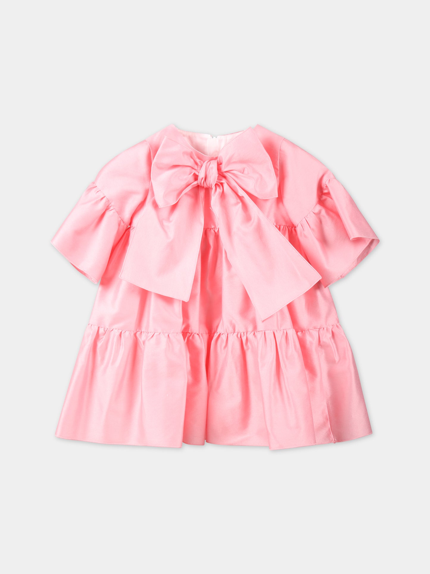 Vestito rosa per neonata con fiocco,Little Bear,6258 CORALLO