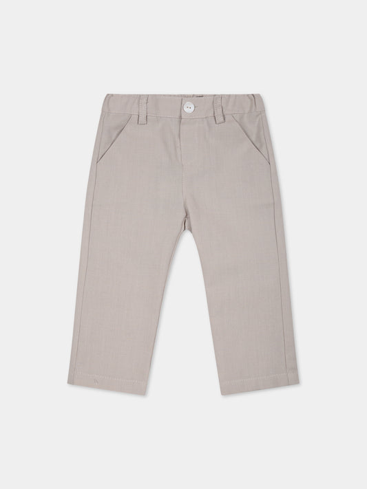 Pantaloni beige per neonato,Little Bear,6204 CORDA
