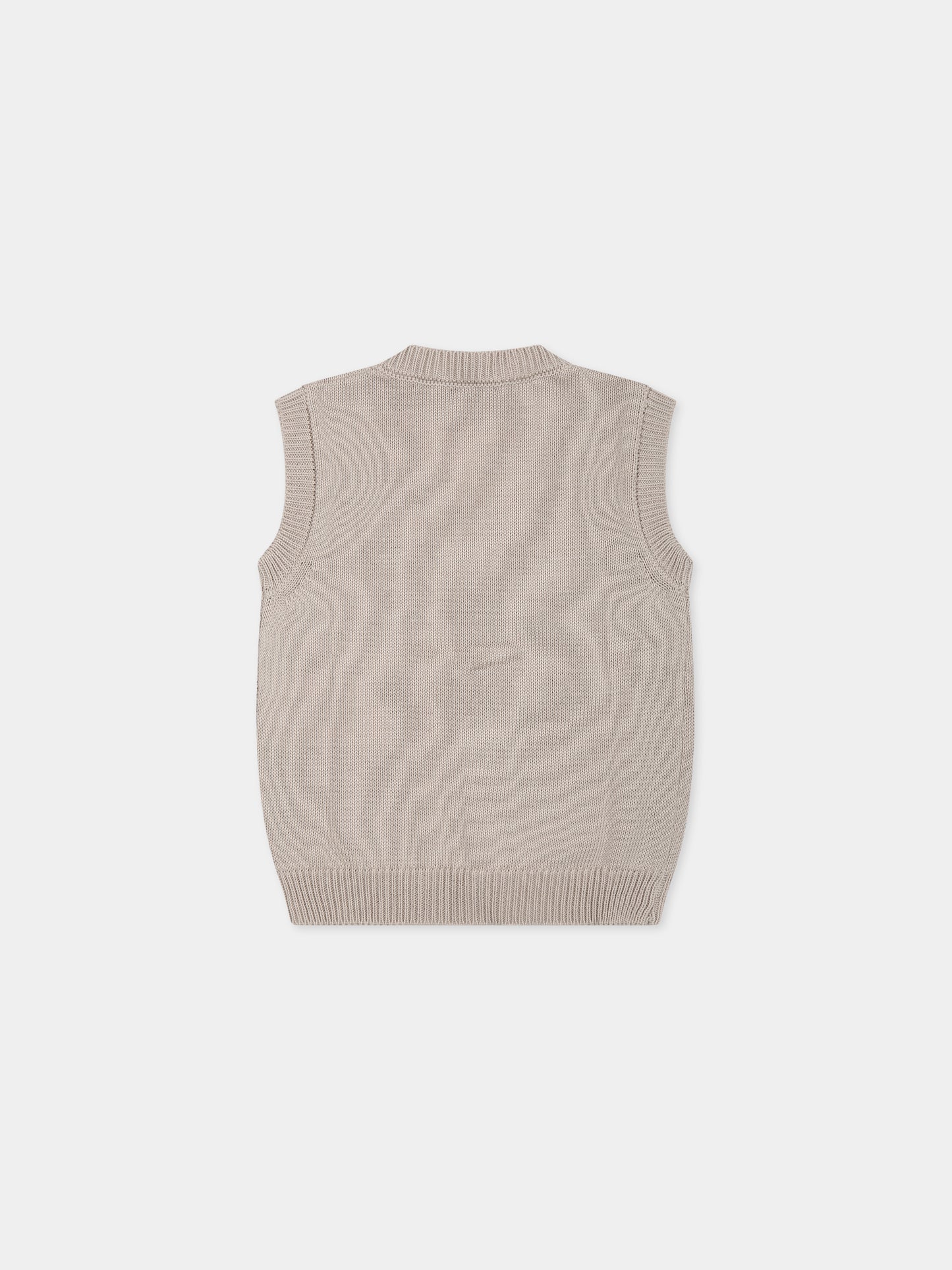 Gilet beige per neonato,Little Bear,6152 CORDA