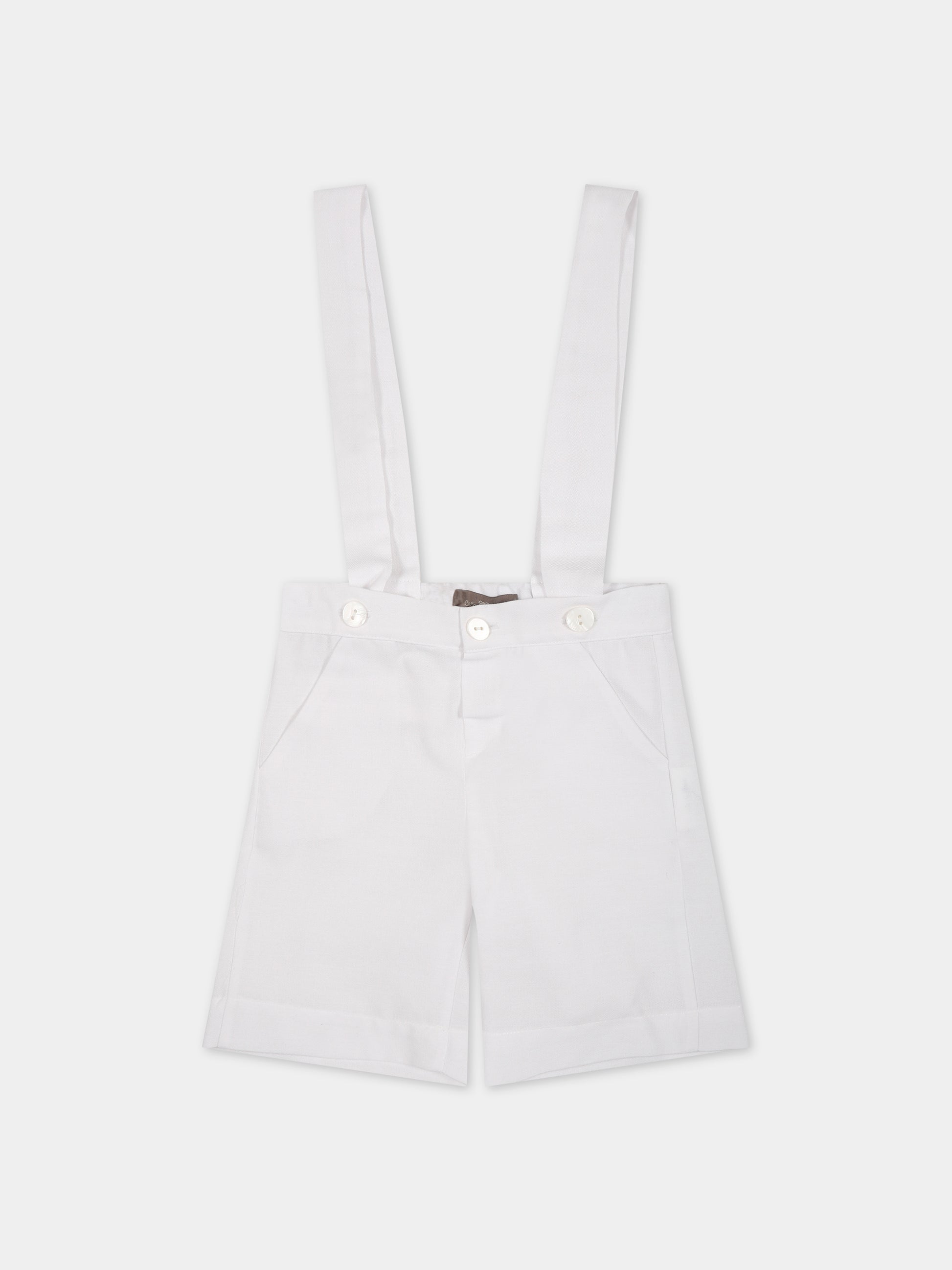 Shorts bianchi per neonato,Little Bear,6208 BIANCO