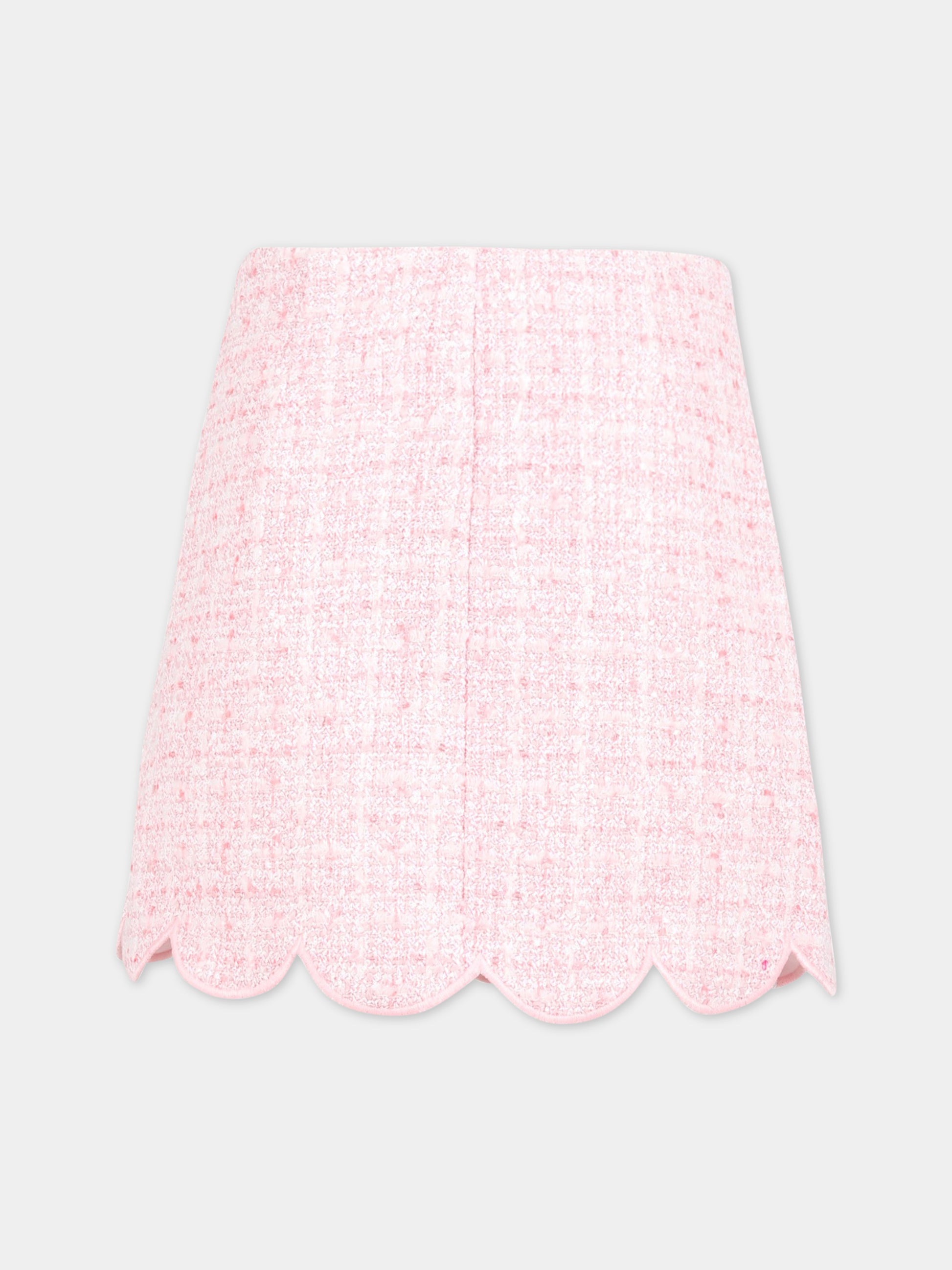 Gonna rosa per bambina con bottoni con strass,Self-portrait,RS23 712SK P 22458568