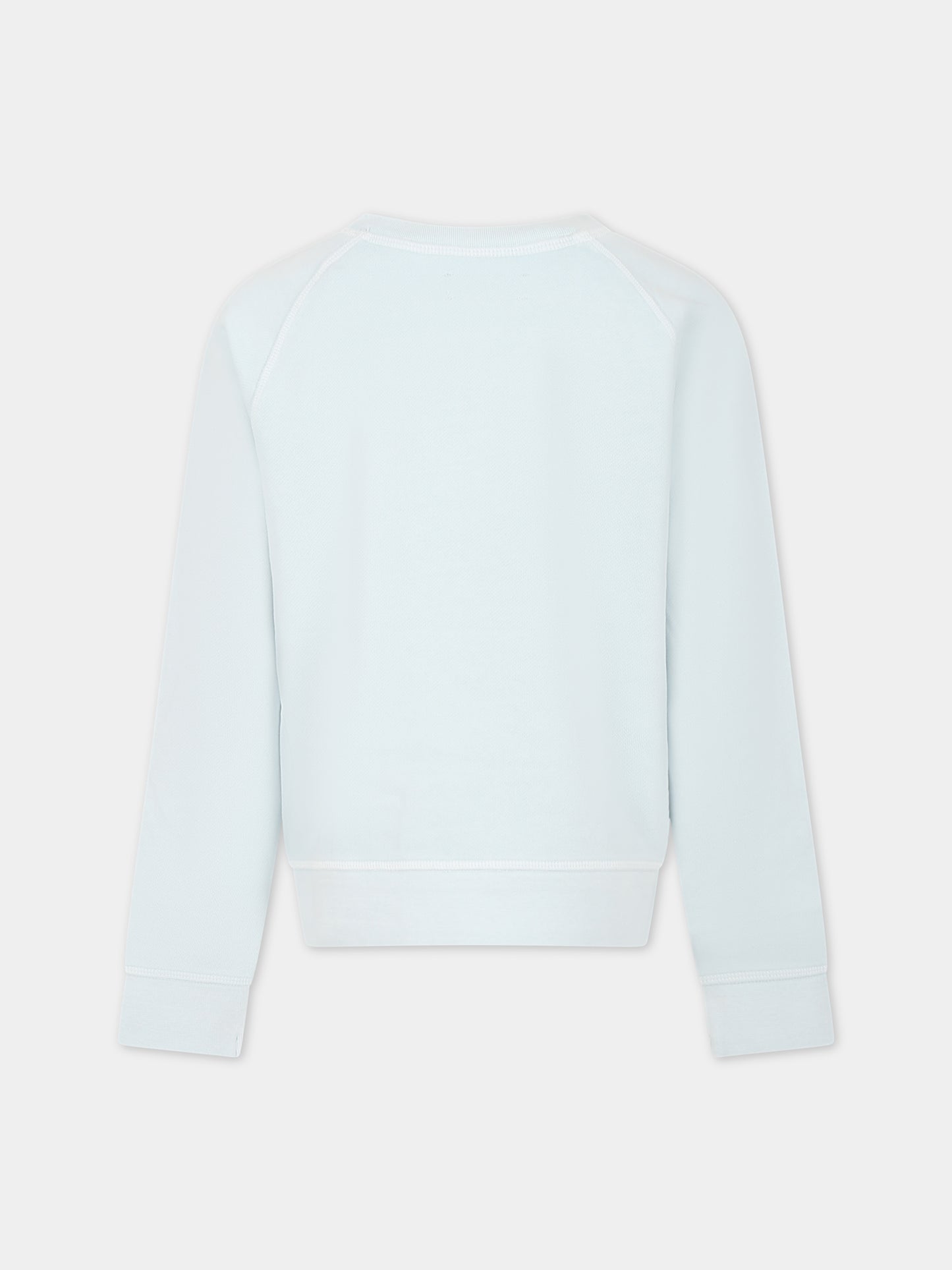 Felpa celeste per bambina con stampa e logo,Zadig & Voltaire Kids,X15387 77N