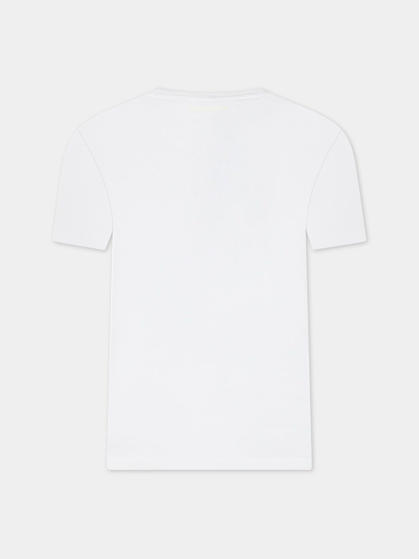 T-shirt bianca per bambini con logo giallo,Zadig & Voltaire Kids,X25355 N05