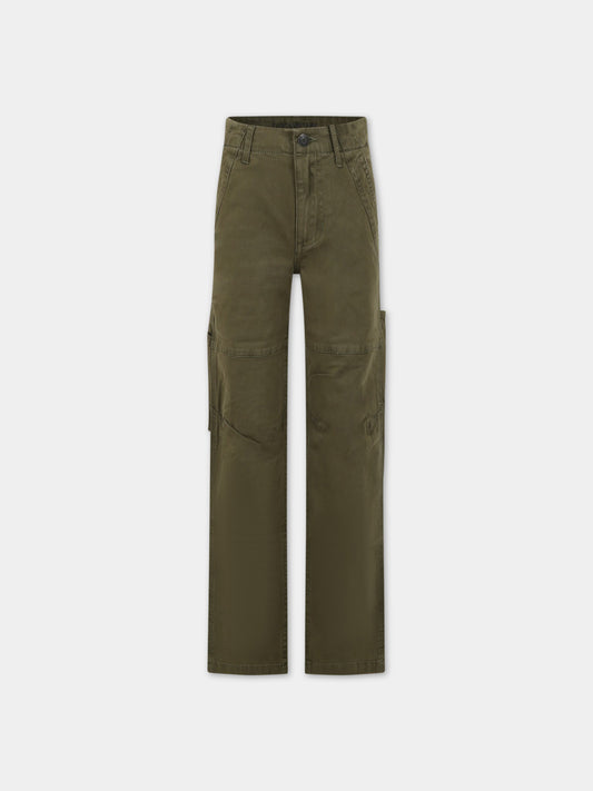 Pantaloni casual verdi per bambino,Zadig & Voltaire Kids,X24122 656