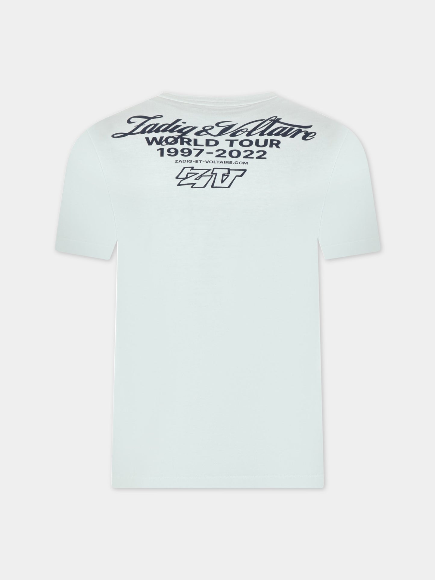 T-shirt verde per bambino con stampa,Zadig & Voltaire Kids,X25353 72E