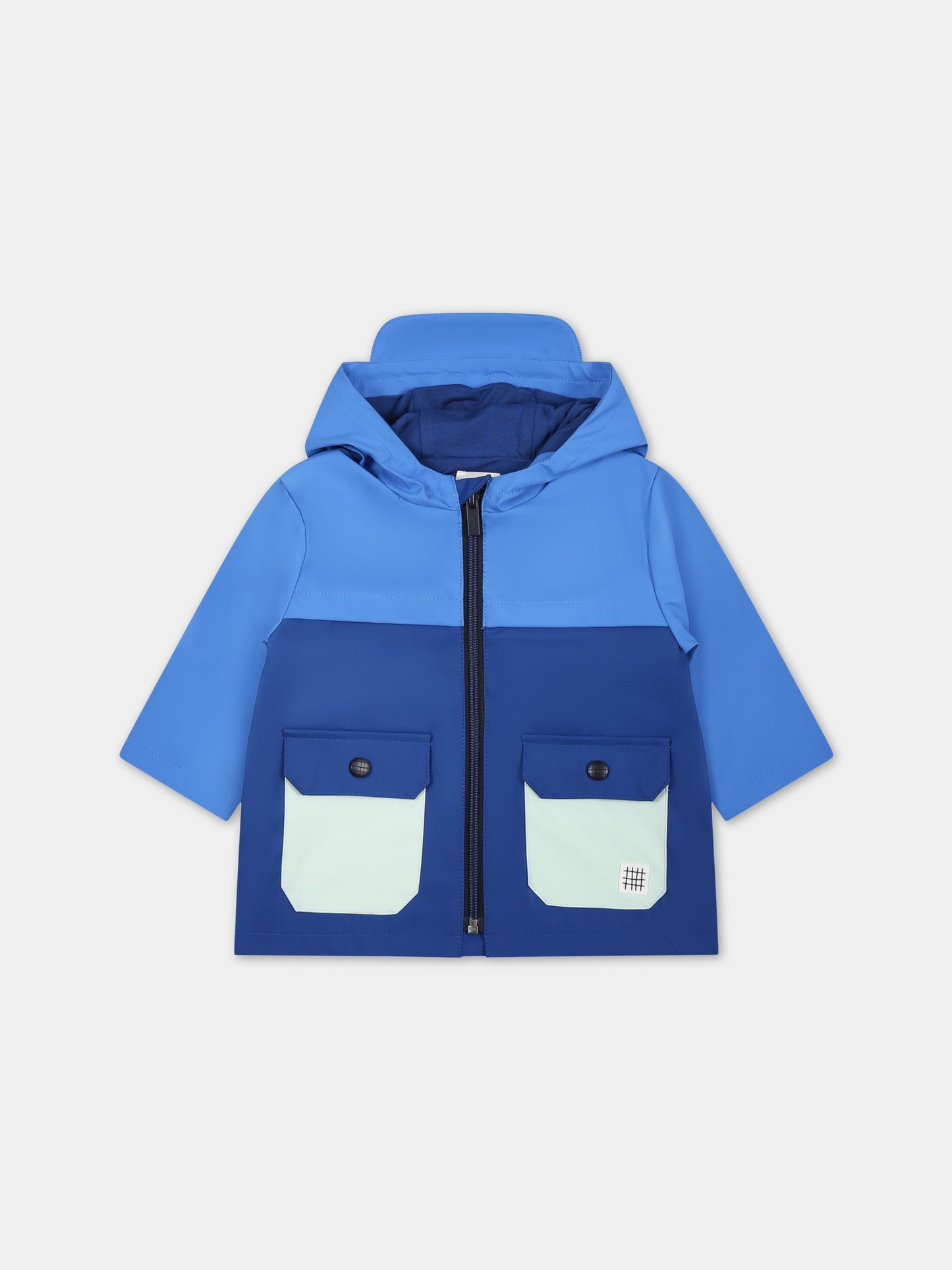 Impermeabile blu per bambino con patch,Carrement Beau,Y06032 V57