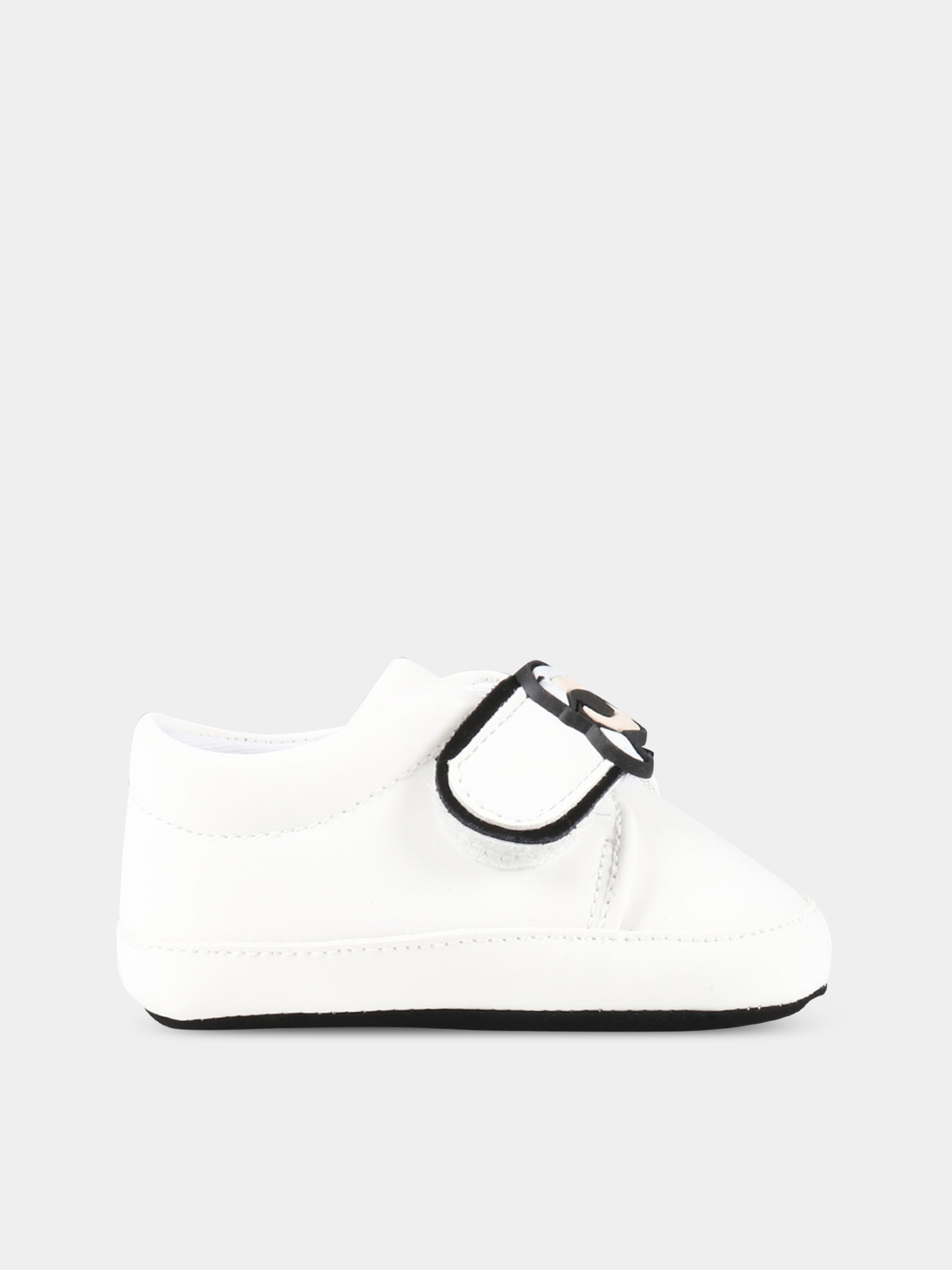 Scarpe bianche per neonato con logo,Karl Lagerfeld Kids,Z99024 10B