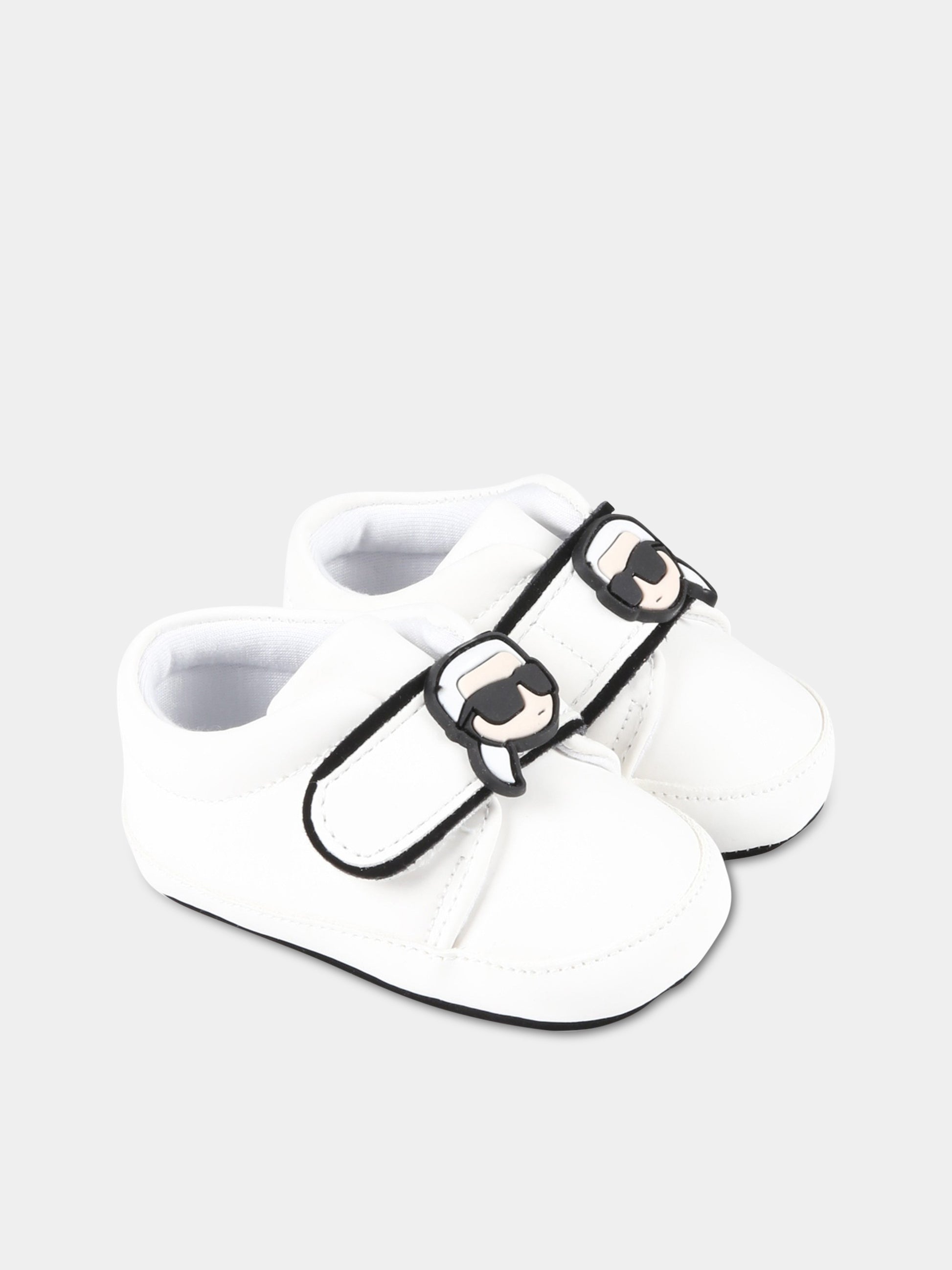 Scarpe bianche per neonato con logo,Karl Lagerfeld Kids,Z99024 10B