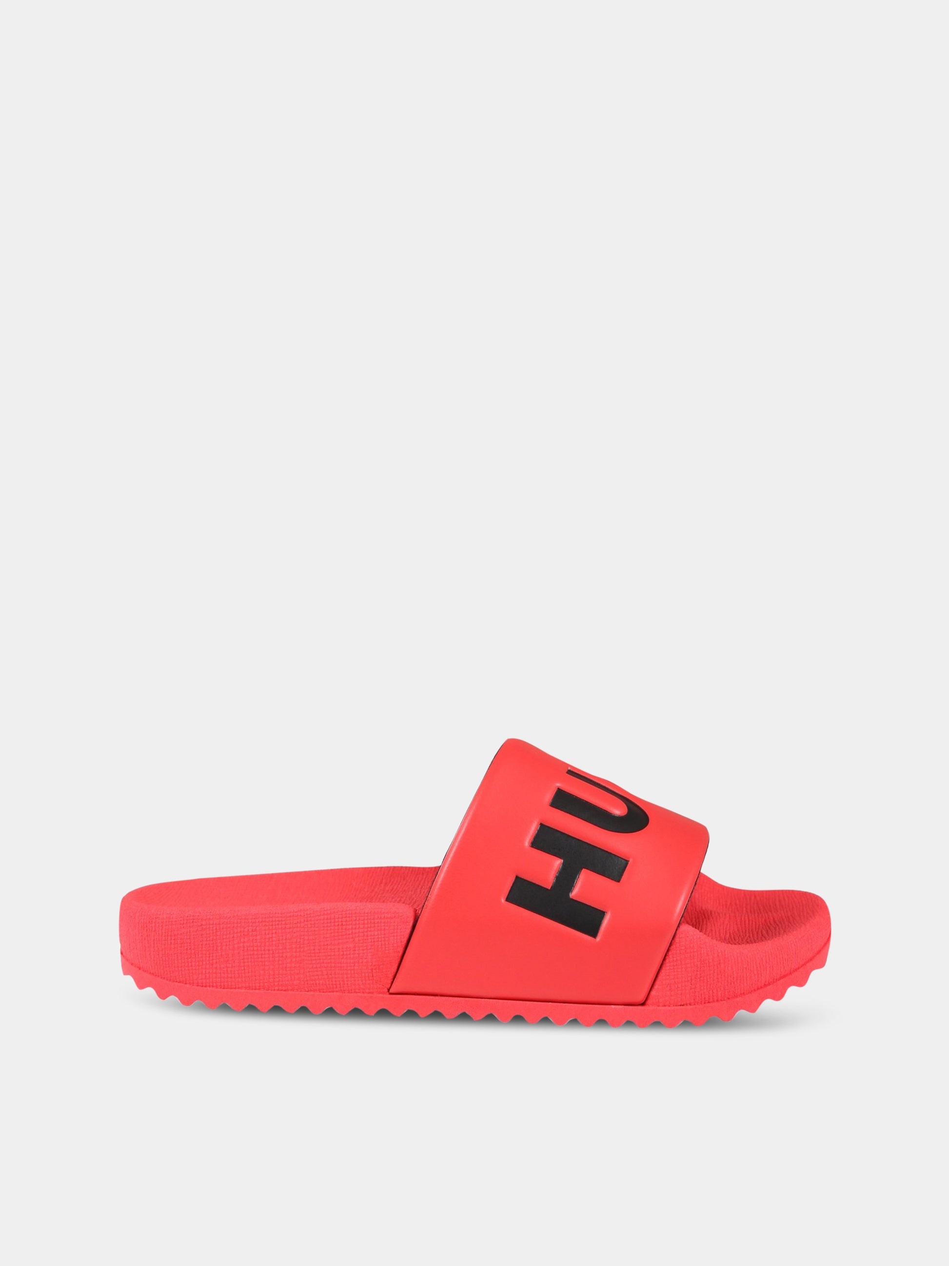 Sandalo rosso per bambino con logo,Hugo,G29000 990