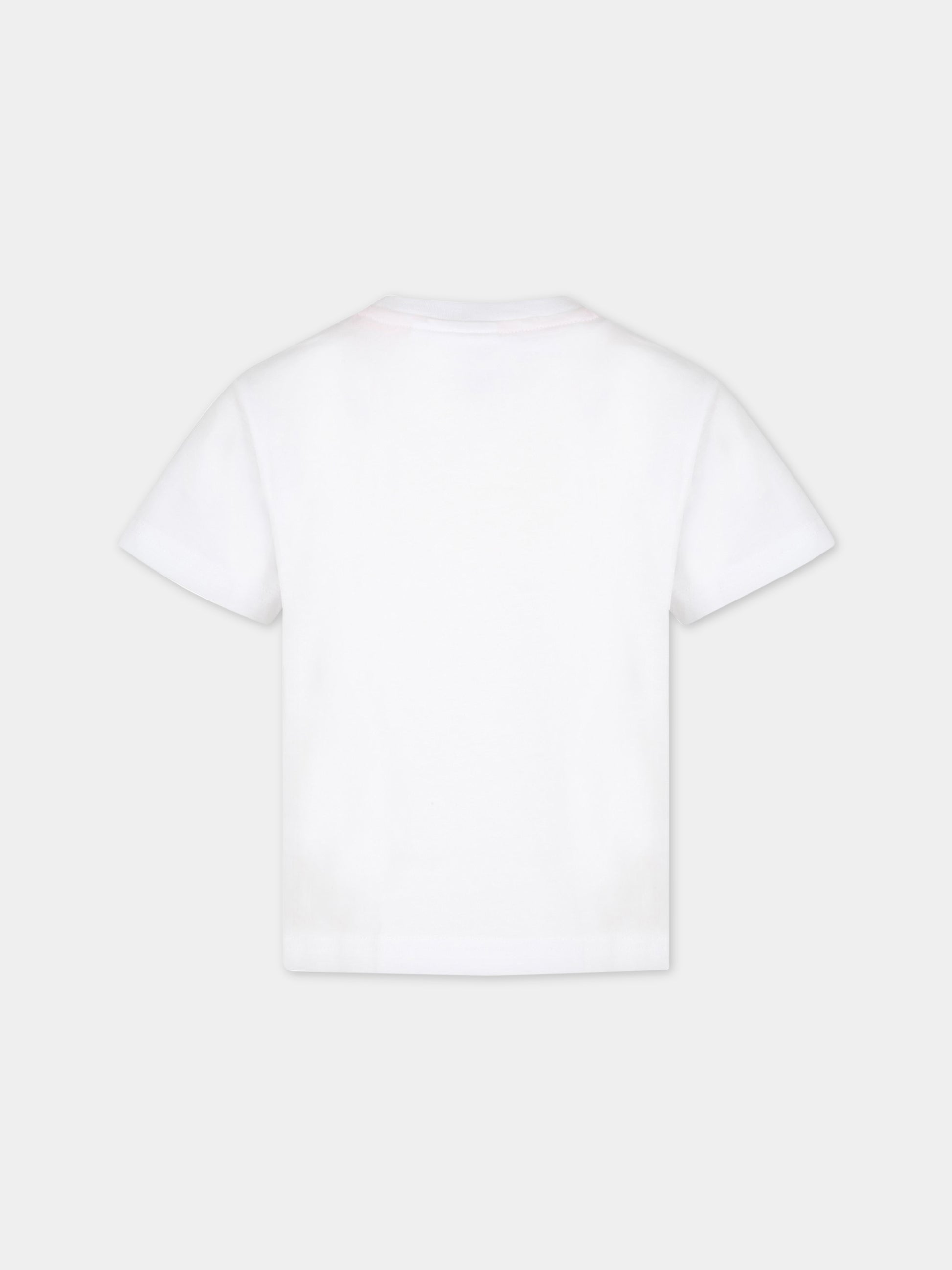 T-shirt bianca per bambino con logo,Hugo,G25103 10P