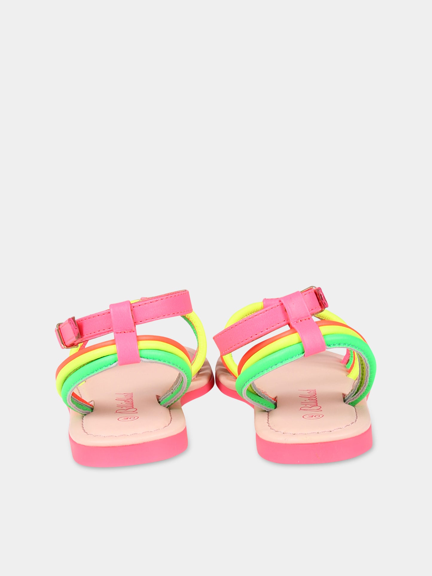 Sandali multicolor per bambina con dettagli fluo,Billieblush,U19346 Z41
