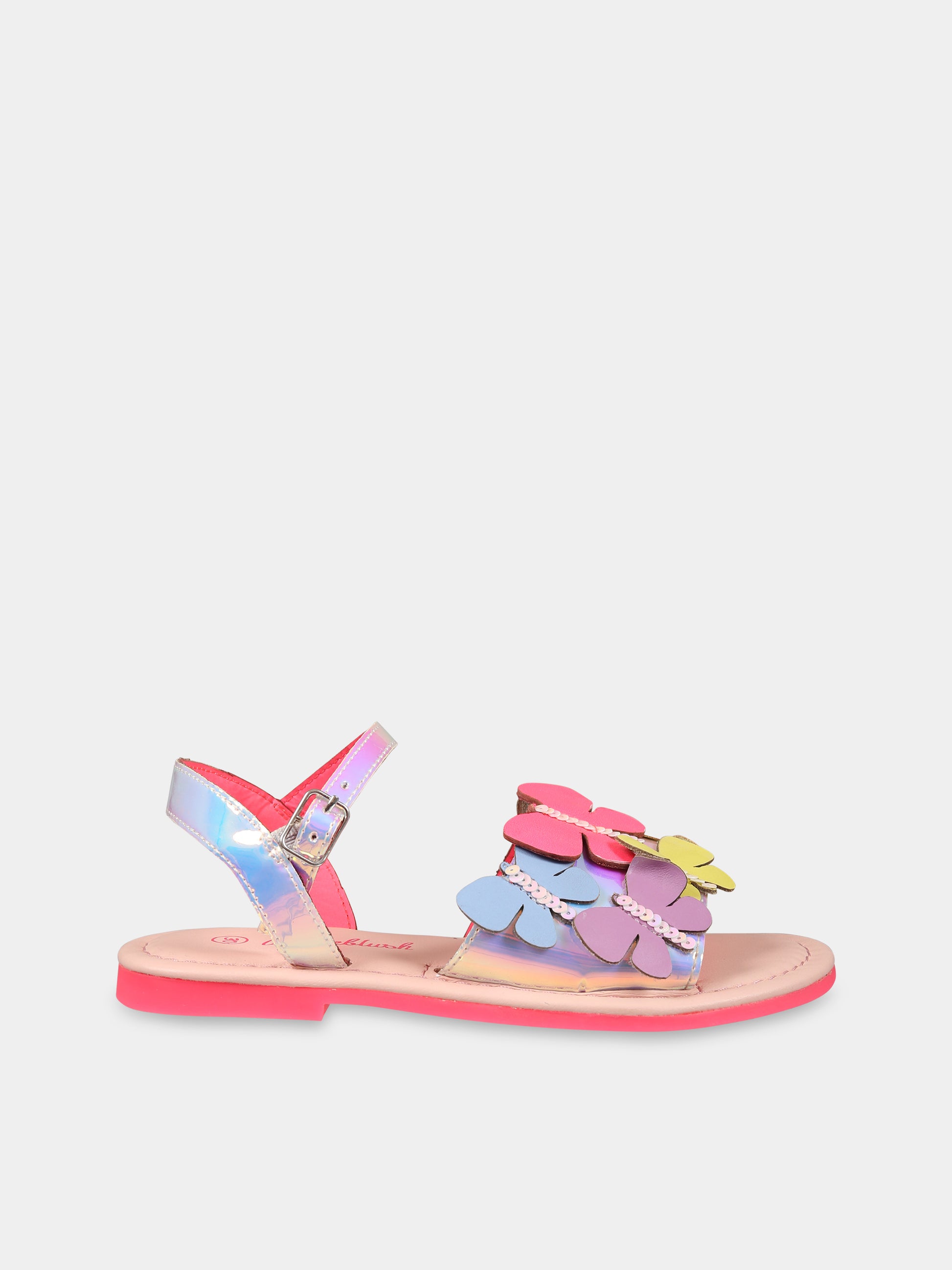 Sandali multicolor per bambina con farfalle,Billieblush,U19349 Z41