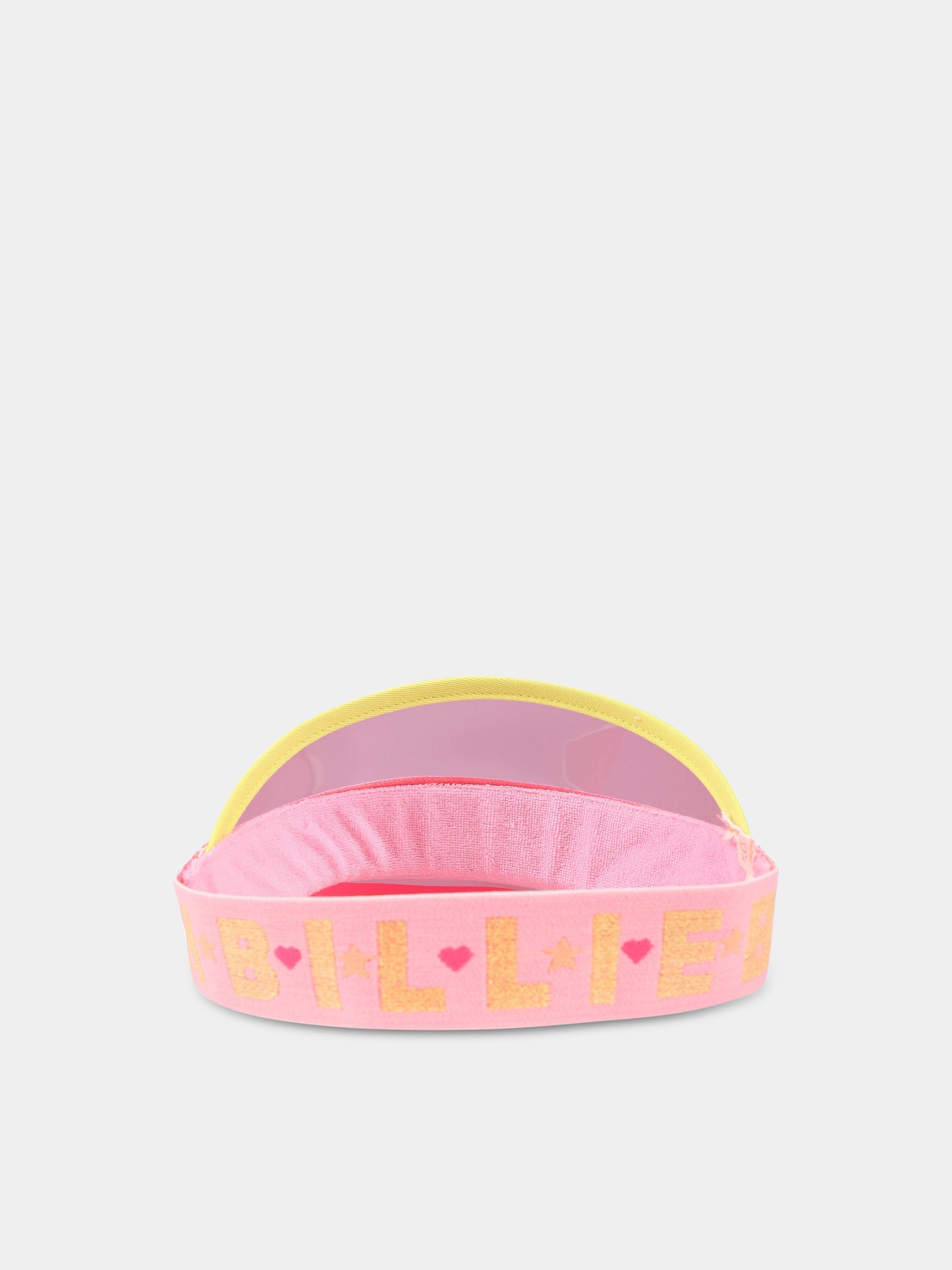 Visiera rosa per bambina con fascia logata,Billieblush,U11136 462