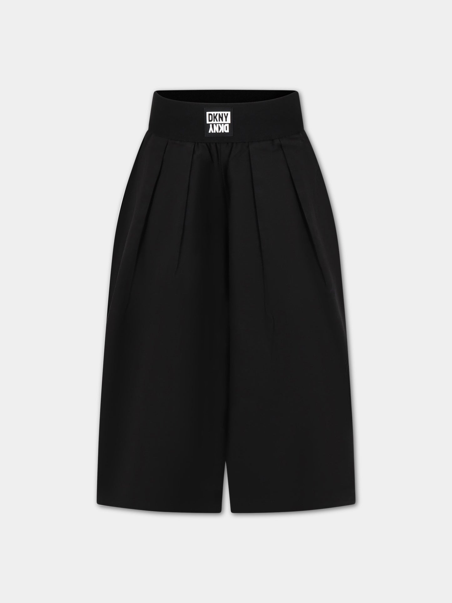 Pantaloni neri per bambina con logo,Dkny,D34A98 09B