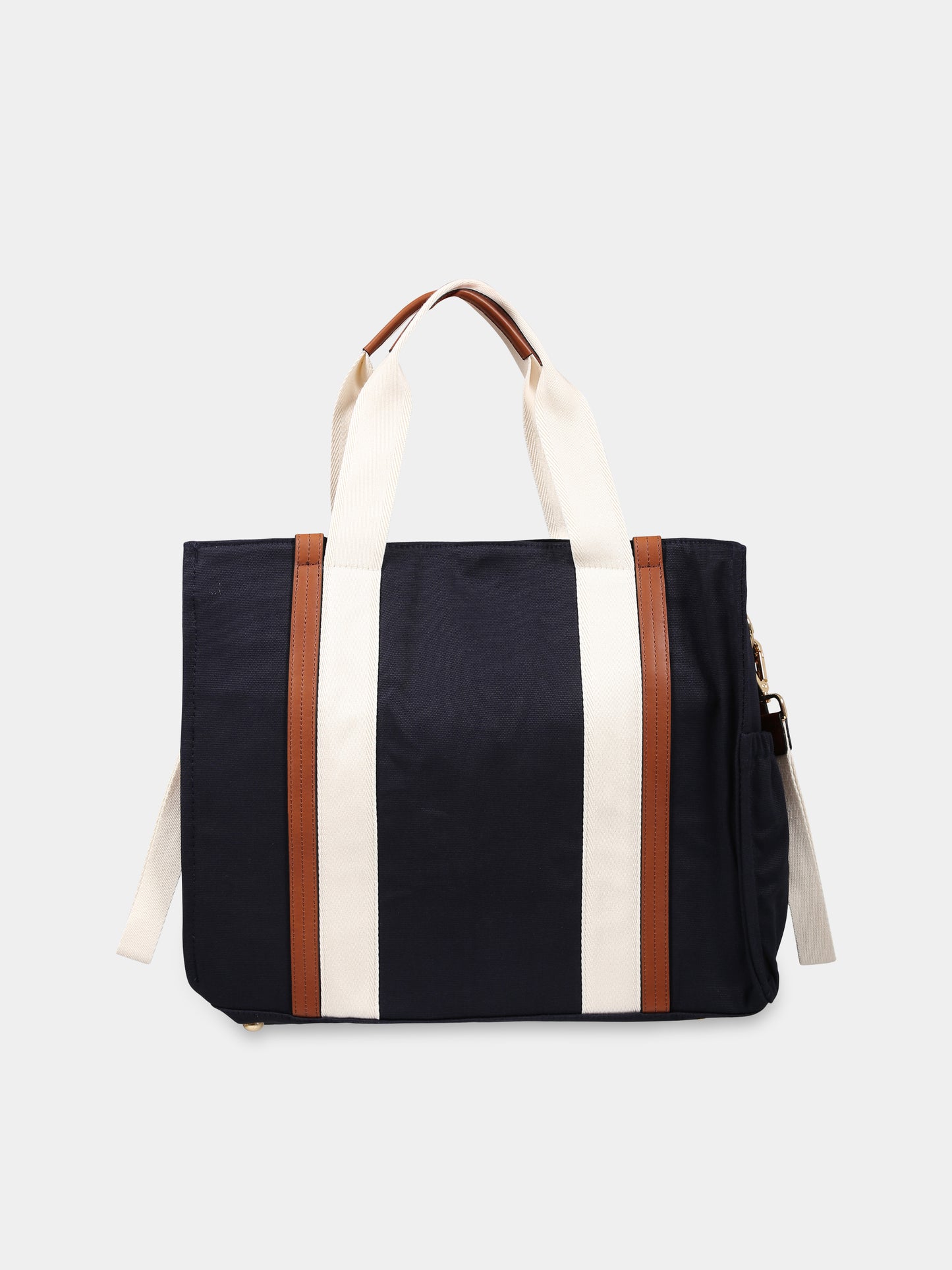 Borsa-mamma blu per neonati con logo,Chloé Kids,C90400 859