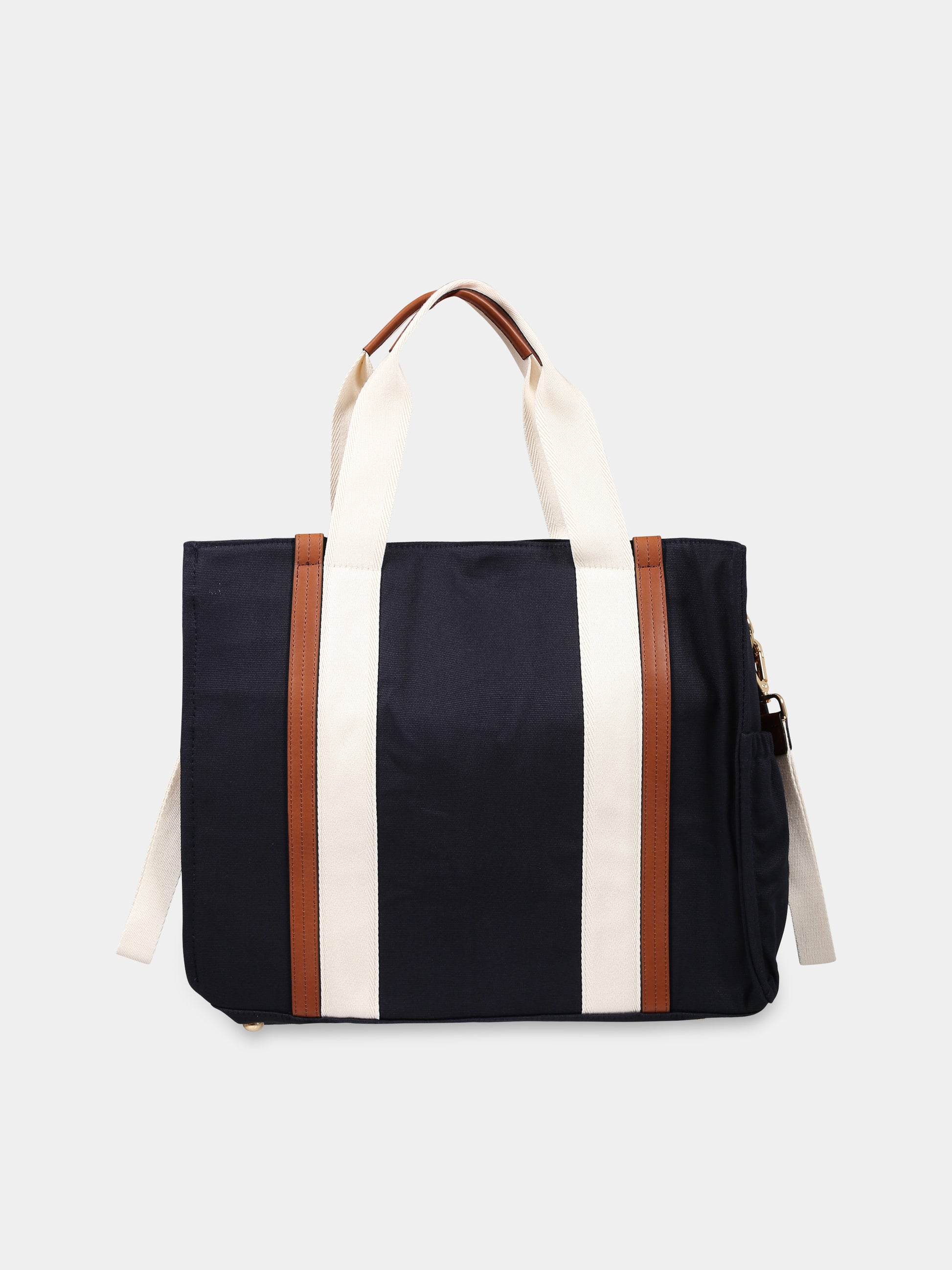 Borsa-mamma blu per neonati con logo,Chloé Kids,C90400 859