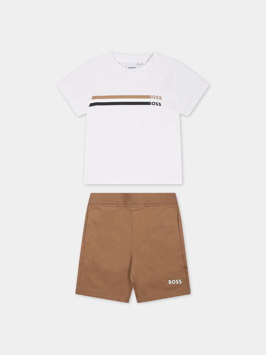 Completo multicolor per neonato con logo,Boss,J08080 10P
