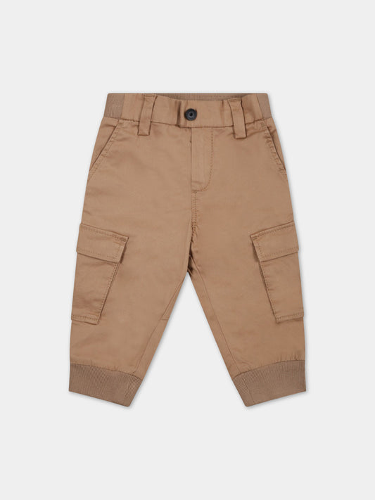 Cargo beige per neonato con logo,Boss,J04463 269