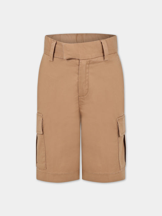 Shorts beige  per bambino con logo,Boss,J24814 269