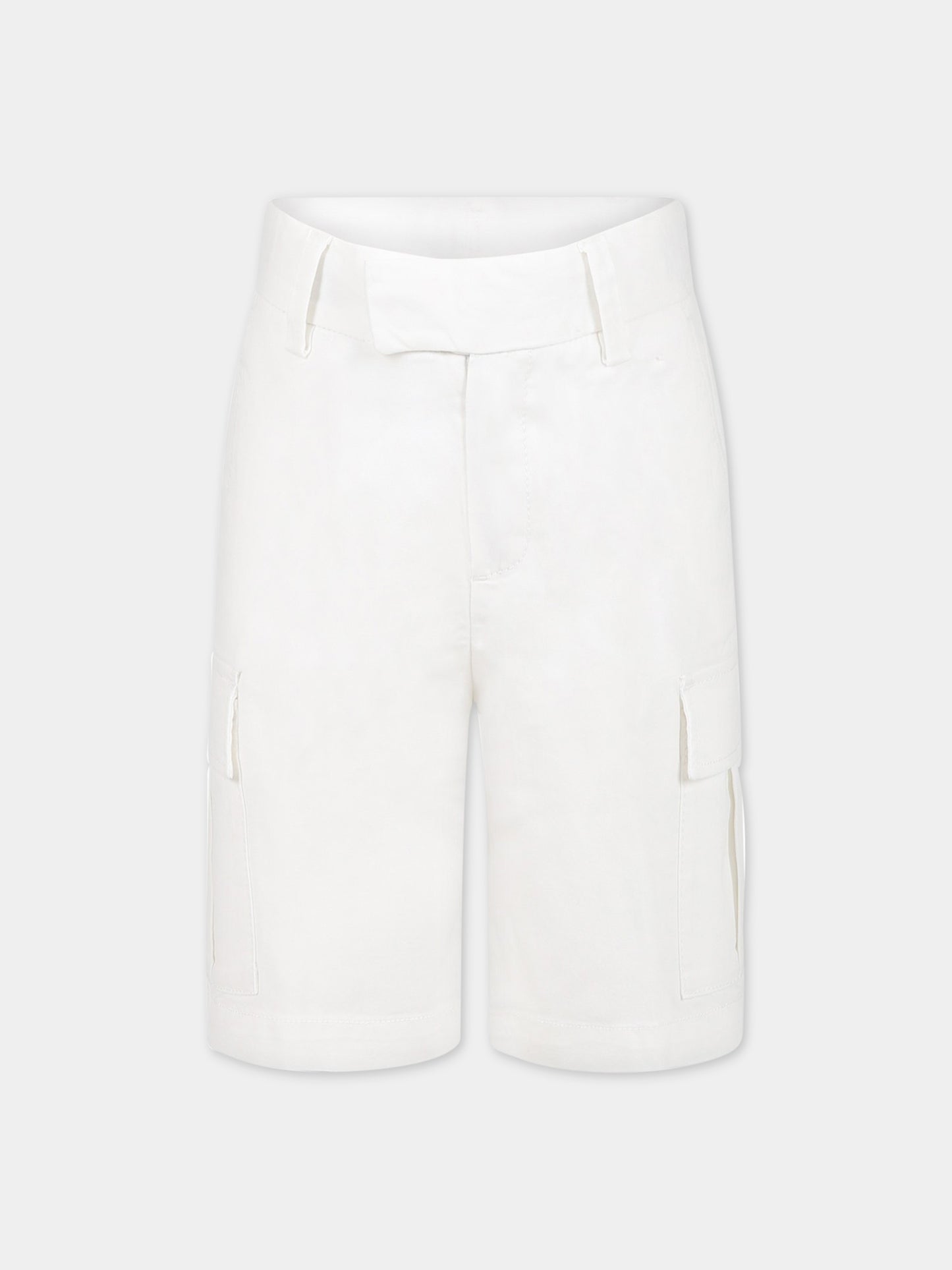 Shorts bianchi per bambino con logo,Boss,J24814 10P