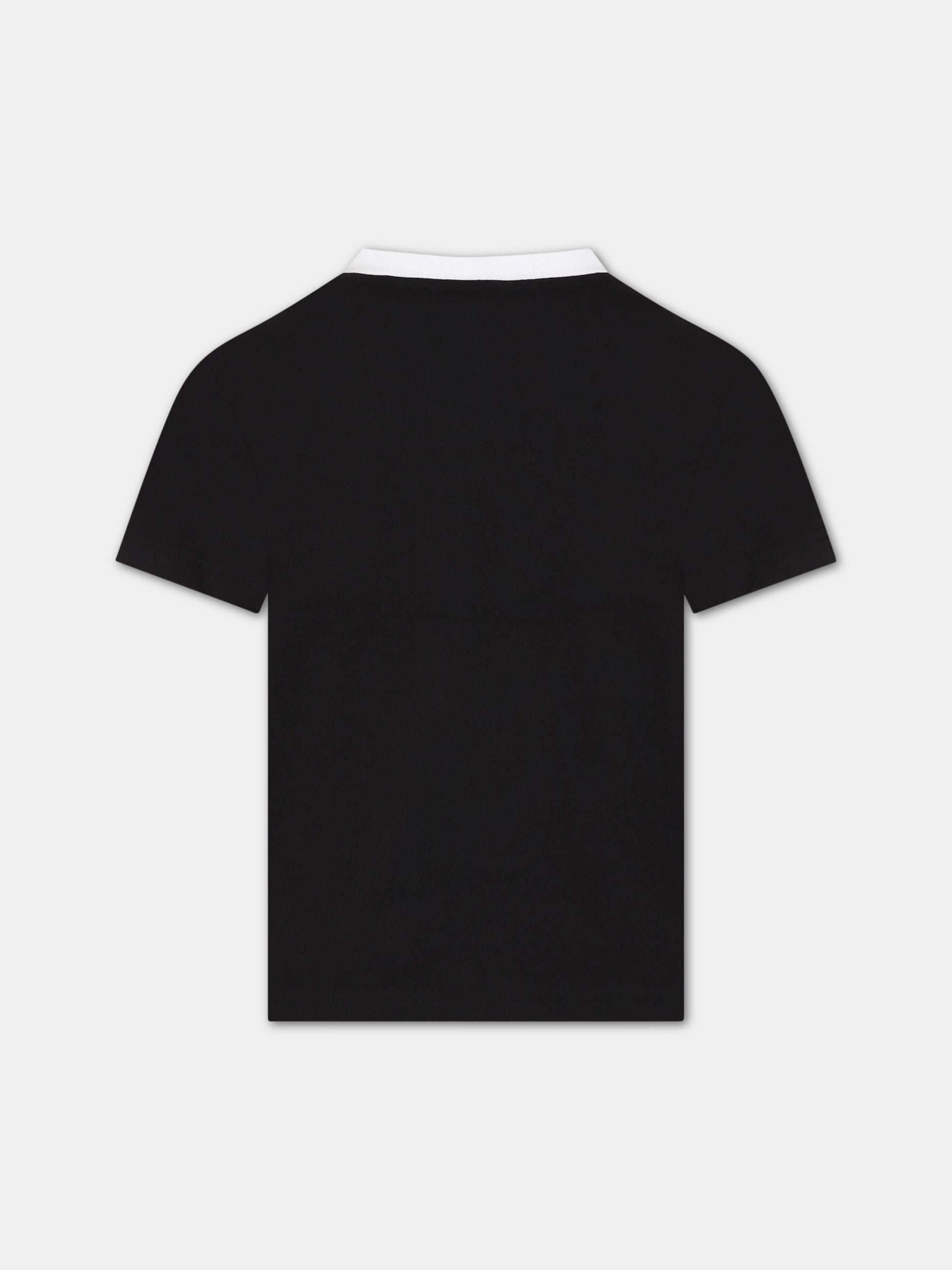 T-shirt nera per bambino con logo,Boss,J25O14 09B