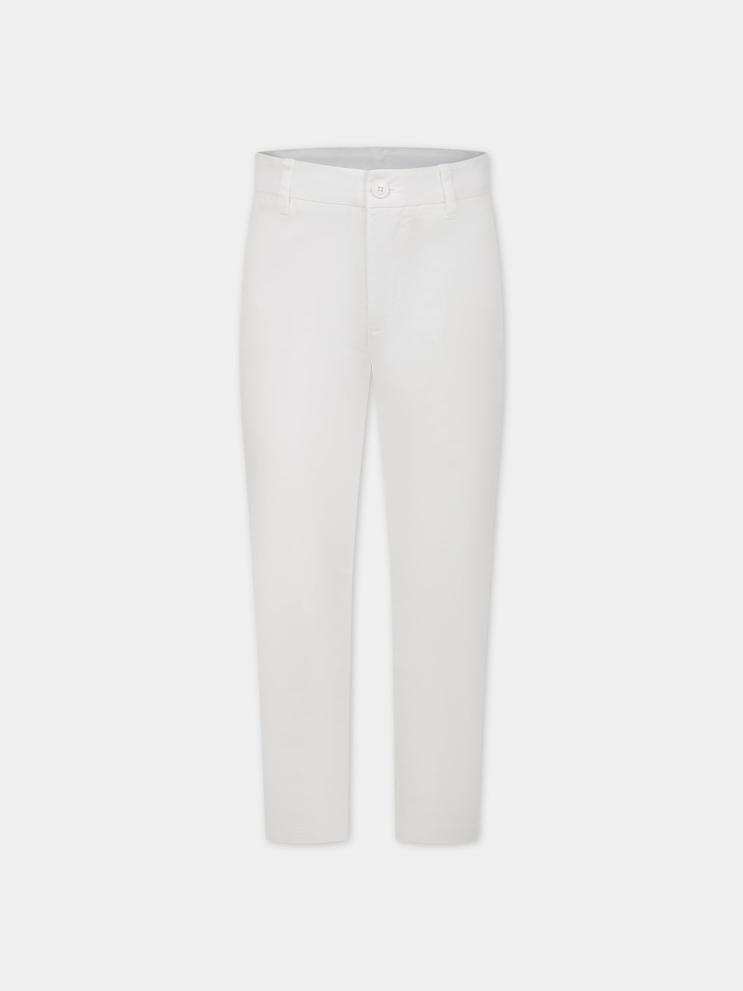 Pantaloni bianchi per bambino con logo,Dondup Kids,DMPA251 CE234 B006