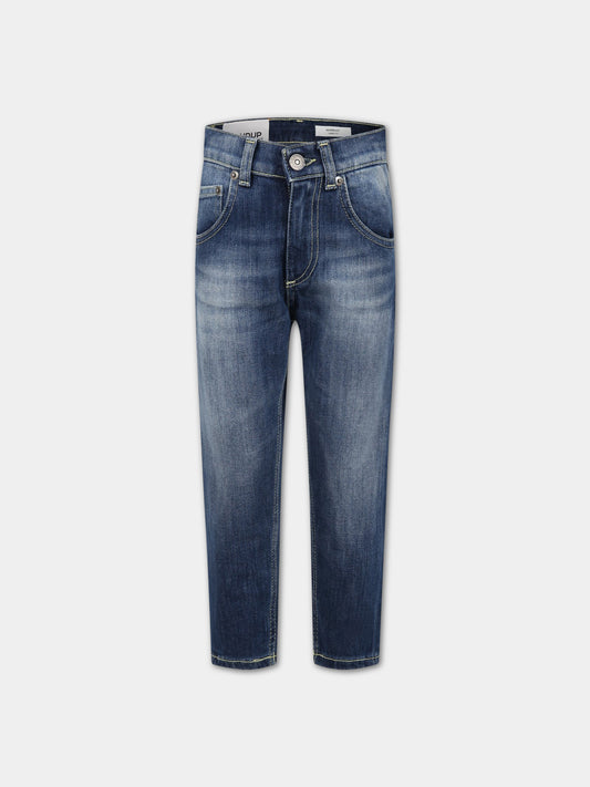 Jeans blu per bambino con logo,Dondup Kids,DMPA280C DS040 4011