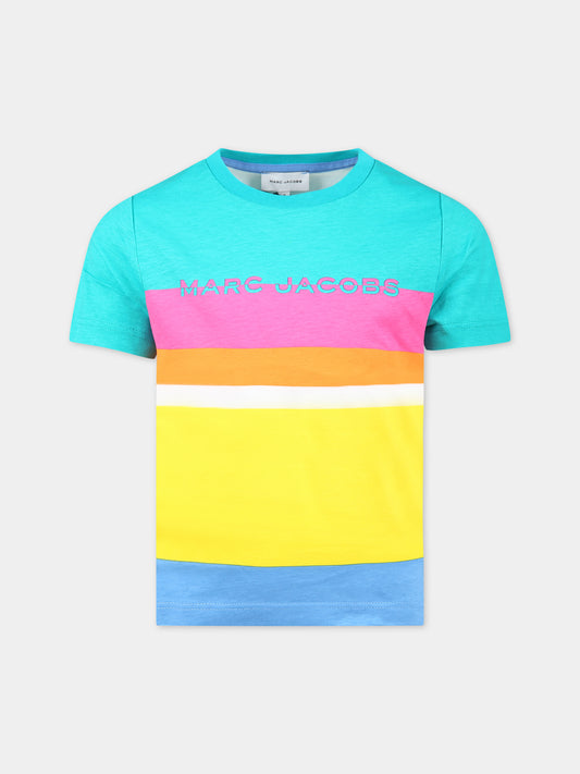 T-shirt multicolor per bambino con logo,Little Marc Jacobs,W25585 682