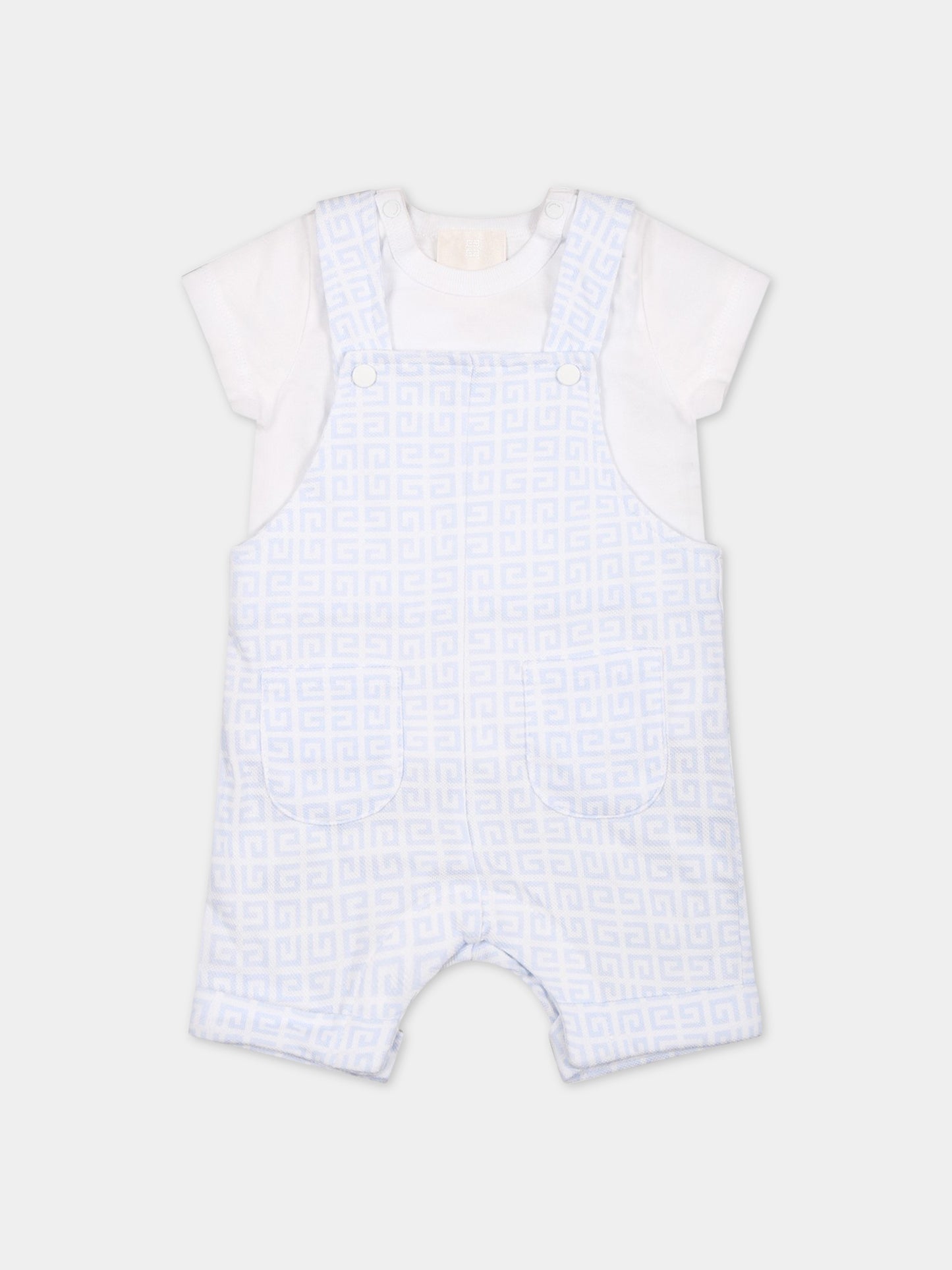 Set bianco per neonato con logo,Givenchy Kids,H98167 771