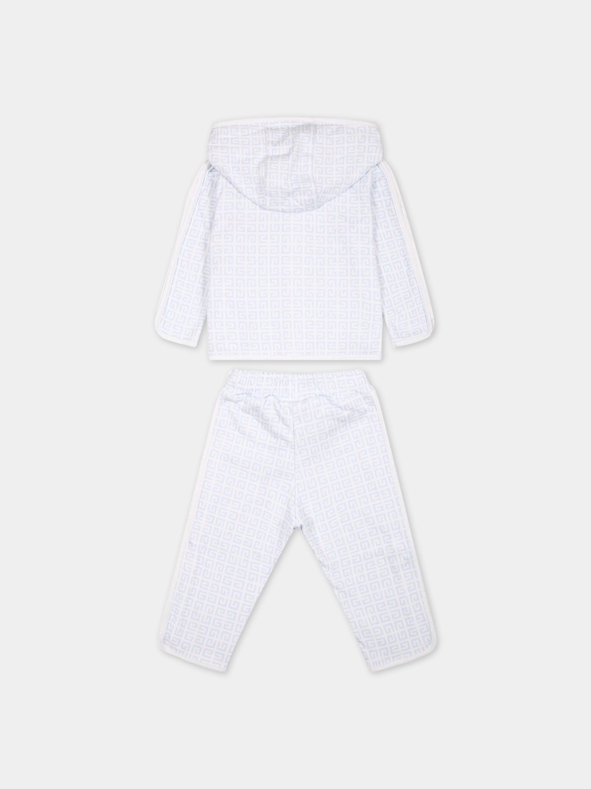 Tuta bianca per neonato con logo,Givenchy Kids,H98169 771