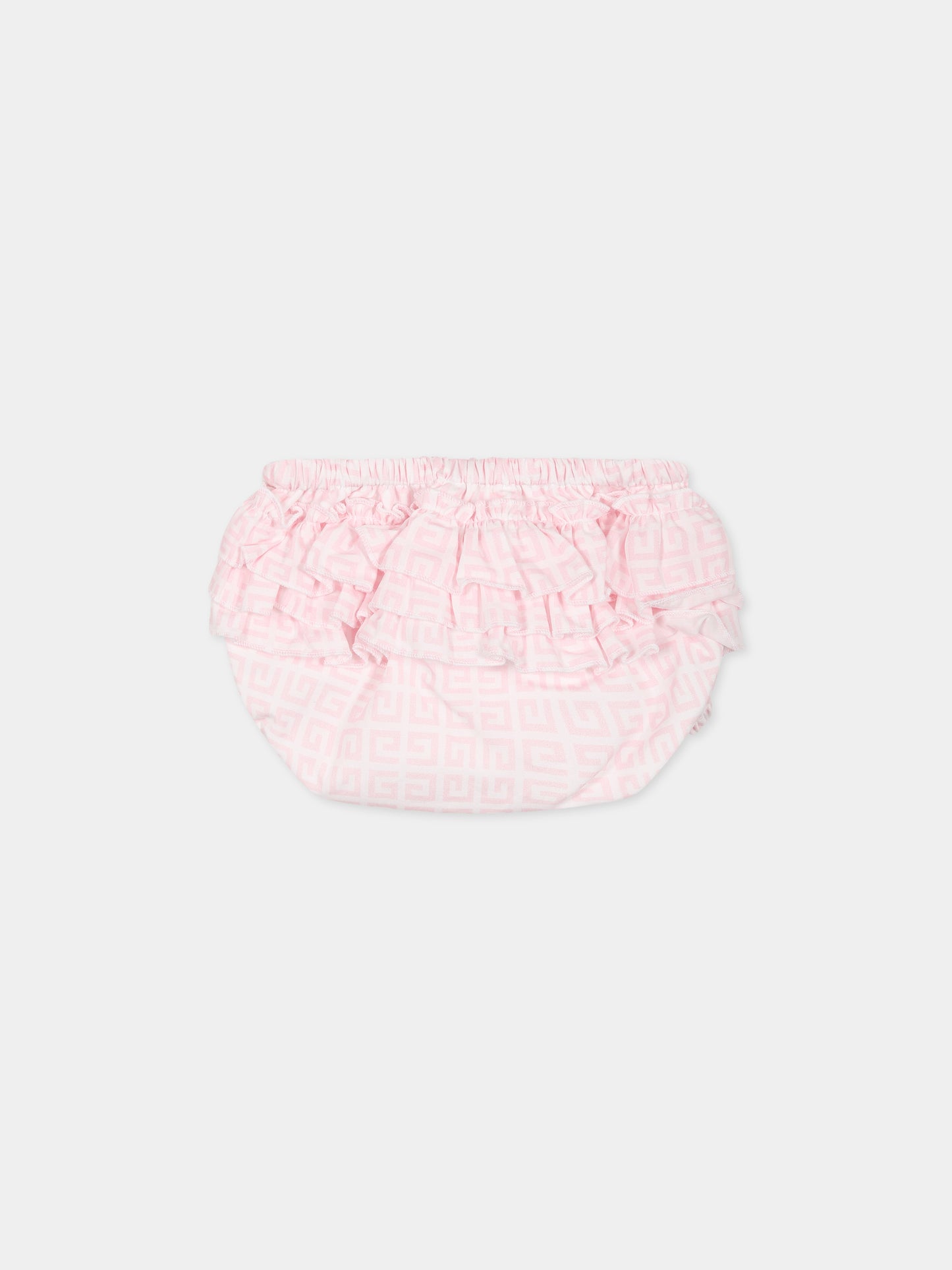 Completo rosa per neonata con motivo 4G,Givenchy Kids,H98168 44Z