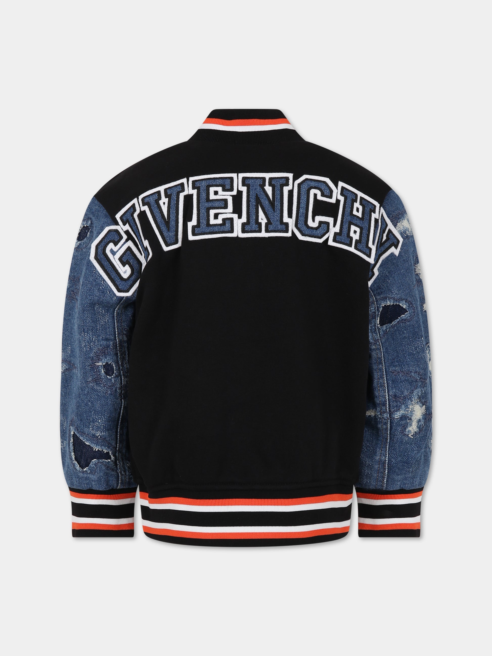 Bomber multicolor per bambino con logo e motivo 4G,Givenchy Kids,H26123 58M