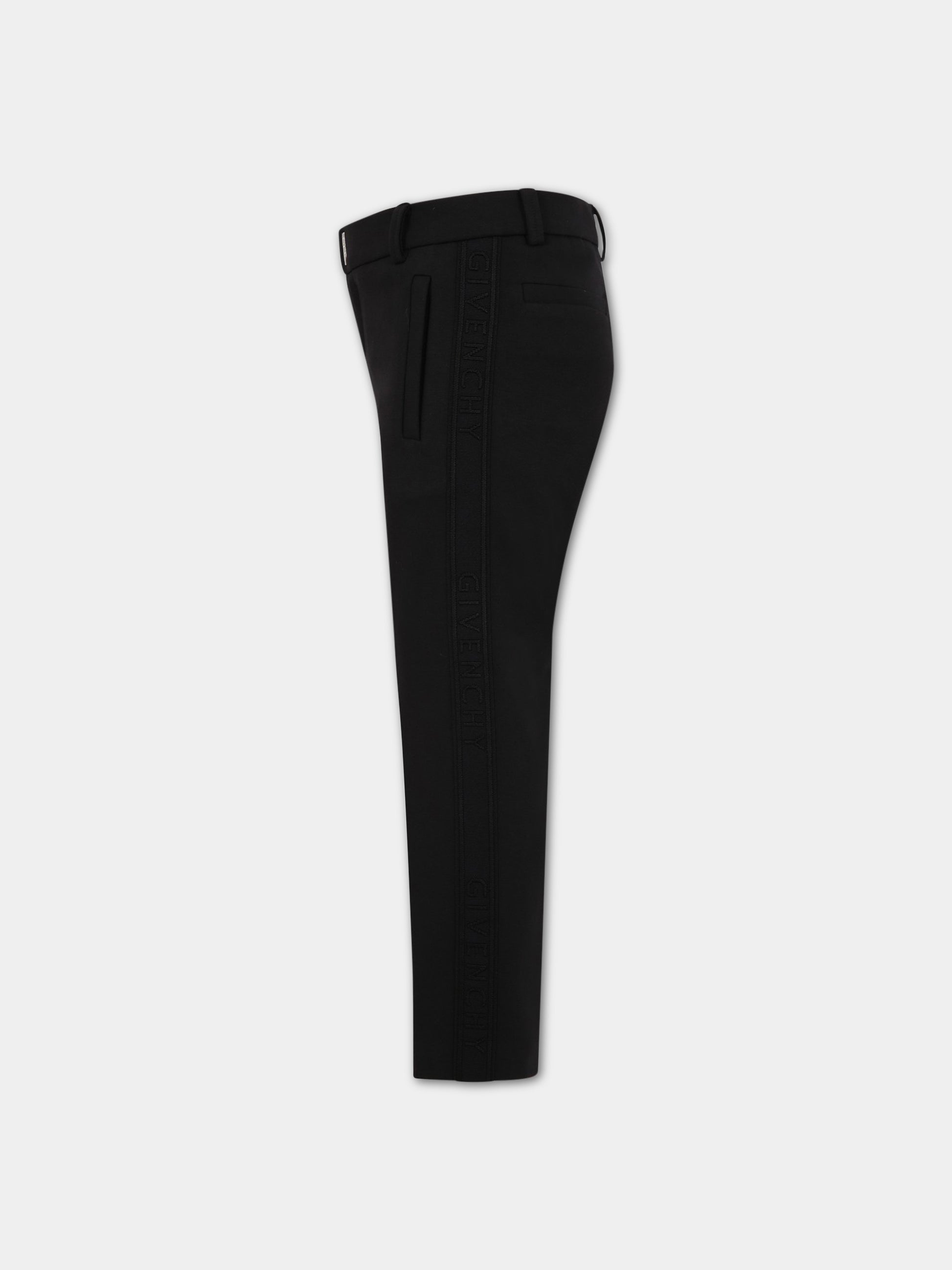 Pantalone nero per bambino con logo,Givenchy Kids,H24204 09B