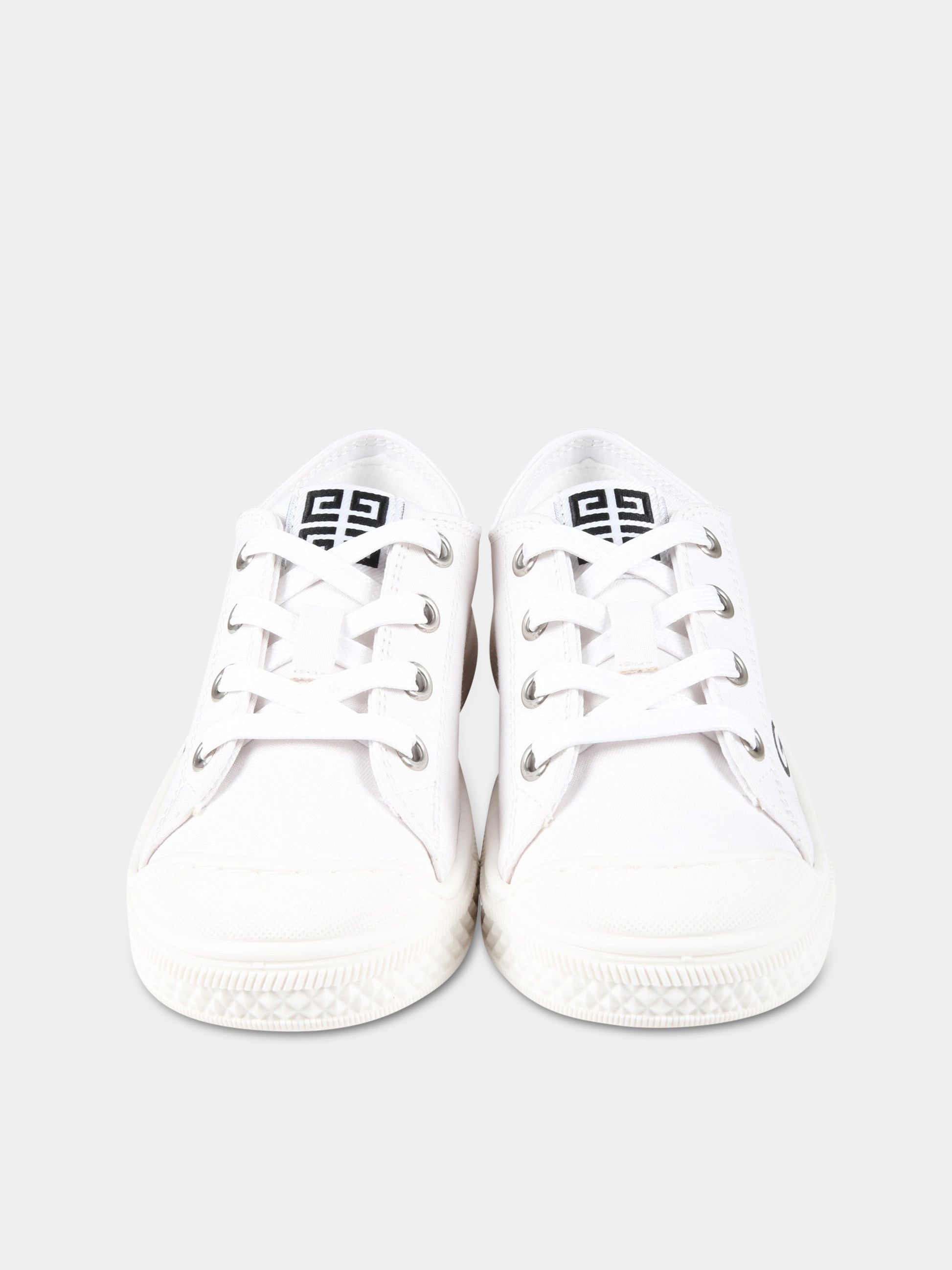 Sneakers bianche per bambini con logo nero,Givenchy Kids,H29085 10P