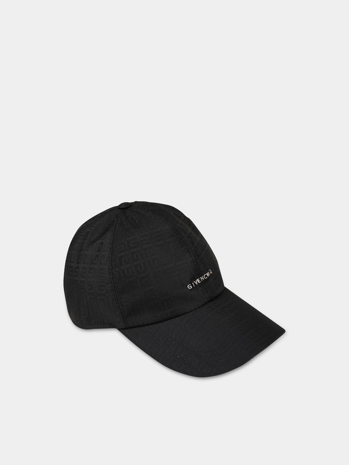 Cappello nero per bambini con logo e motivo 4G,Givenchy Kids,H21065 09B