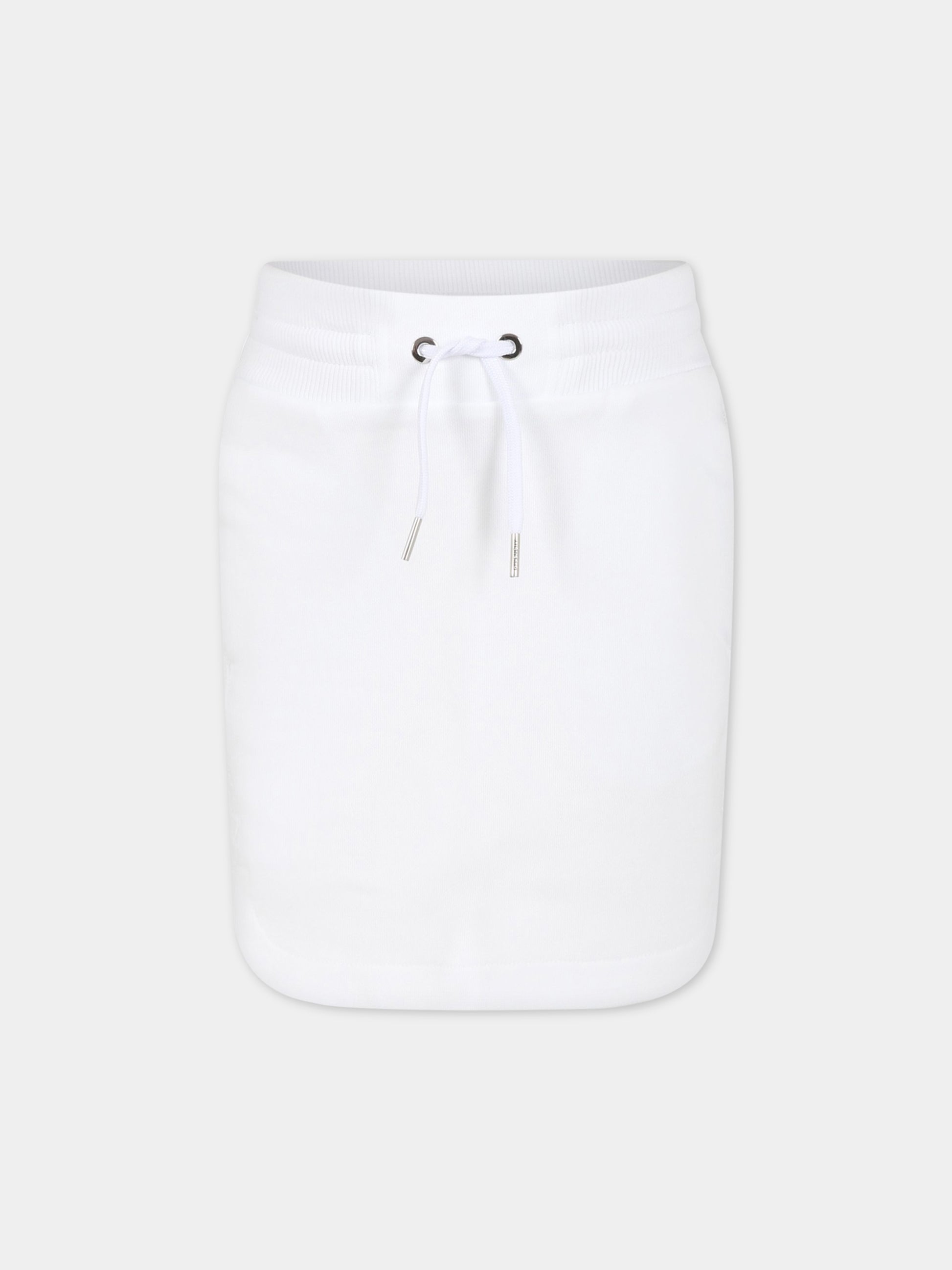 Gonna bianca per bambina con logo,Givenchy Kids,H13179 10P