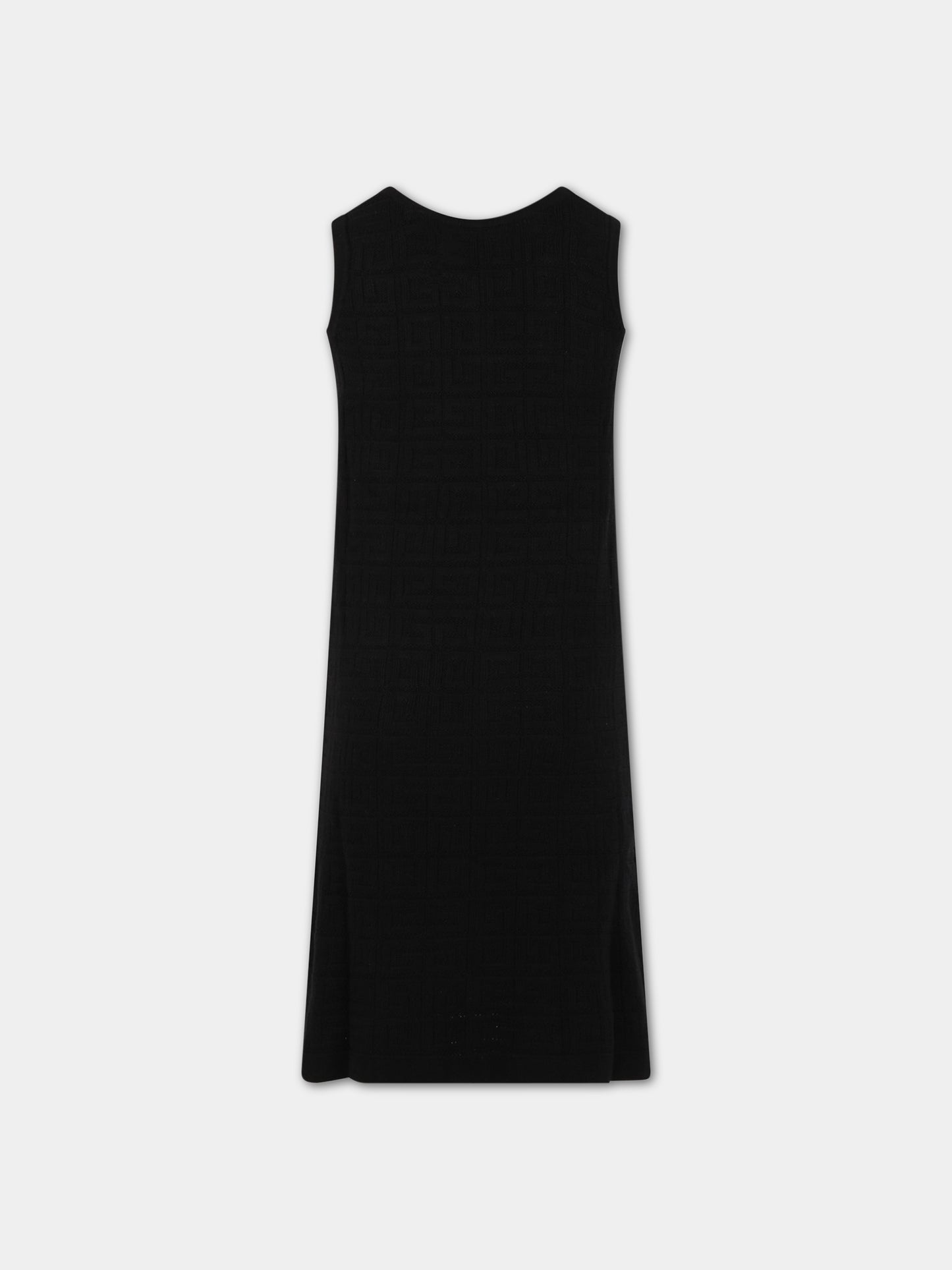 Vestito nero per bambina con monogramma e logo,Givenchy Kids,H12283 09B
