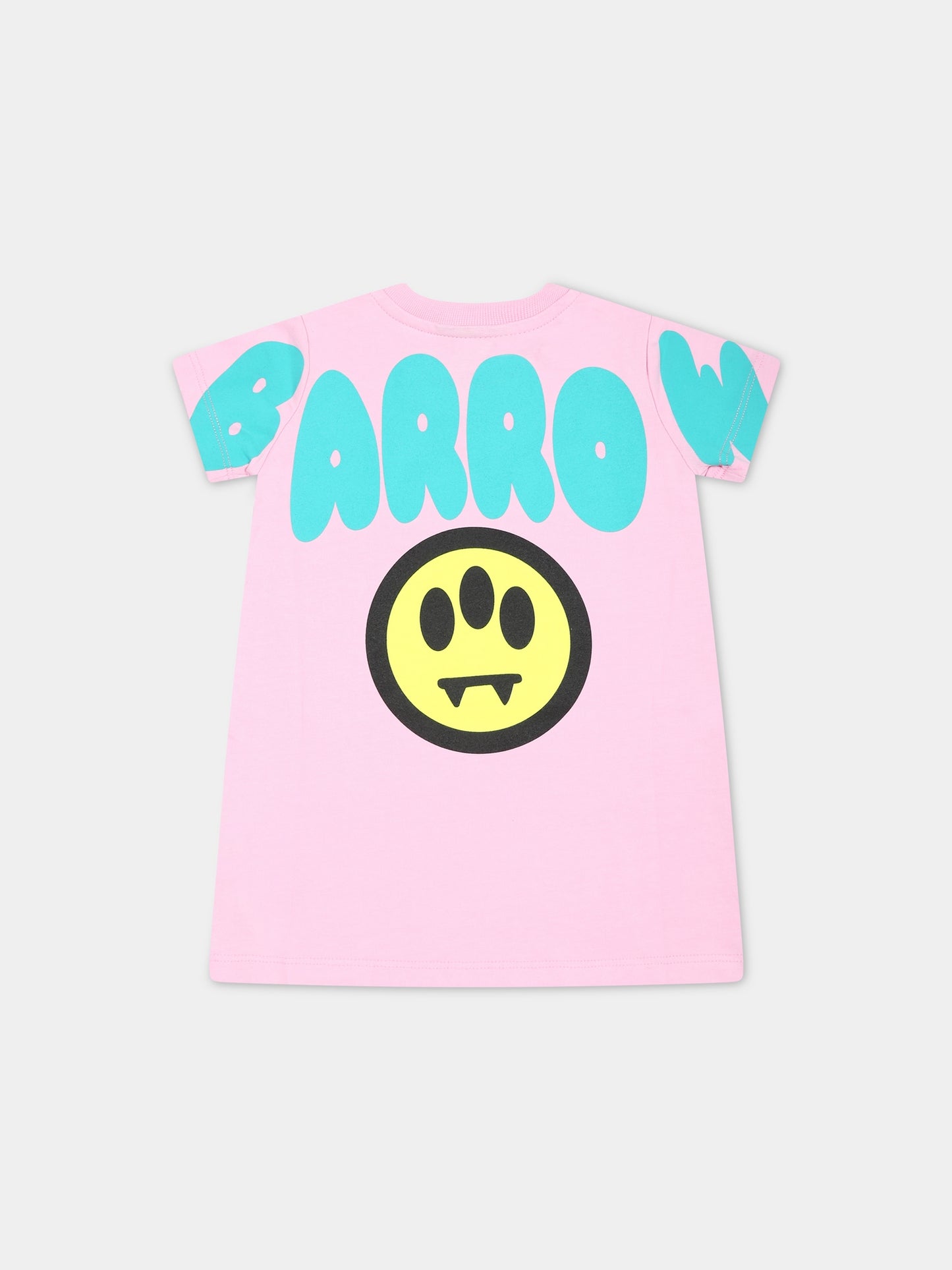 Vestito rosa per neonata con logo e iconico smile,Barrow,033120 042
