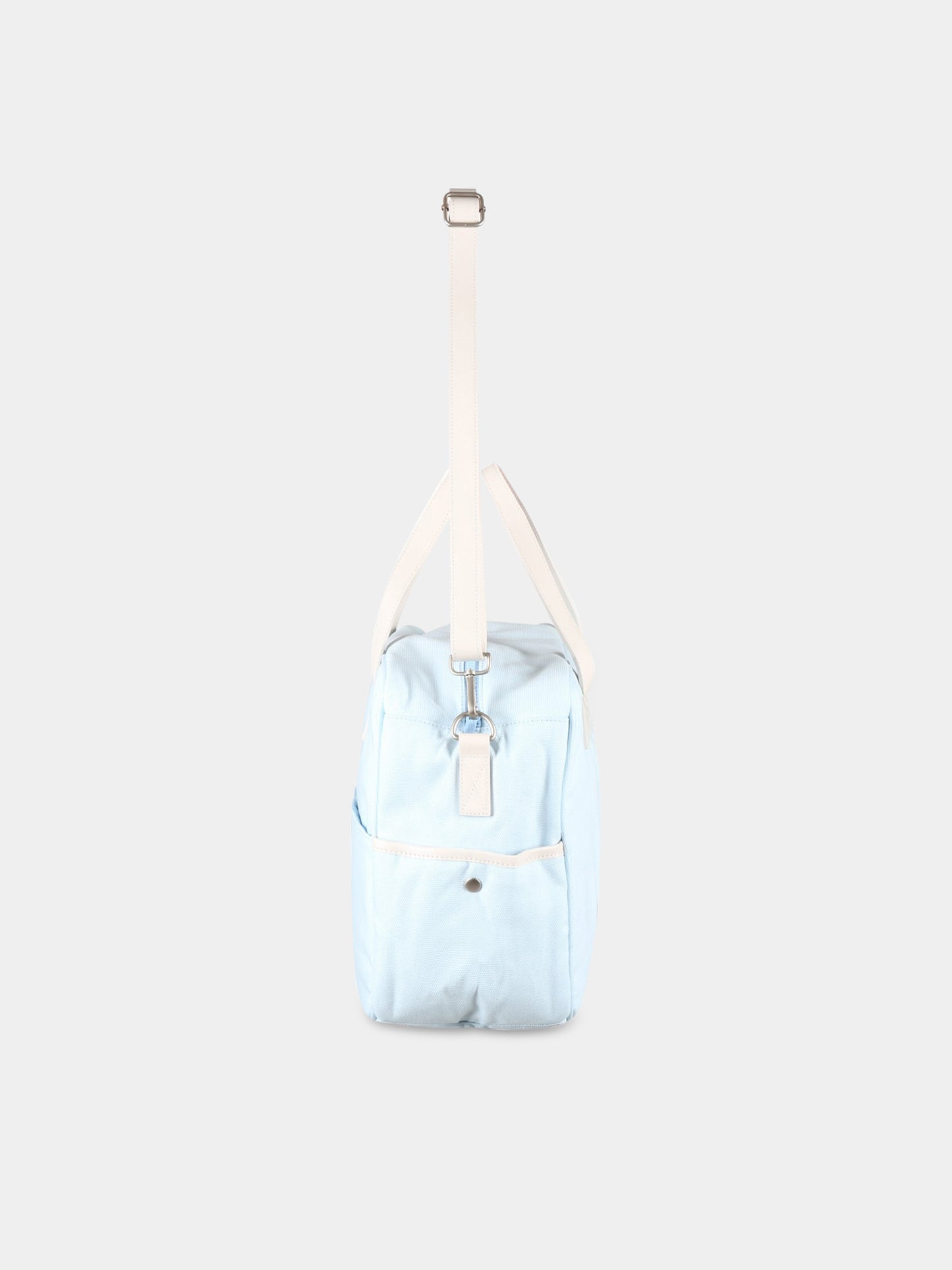 Borsa-mamma celeste per neonato con logo avorio,Kenzo Kids,K90094 78B