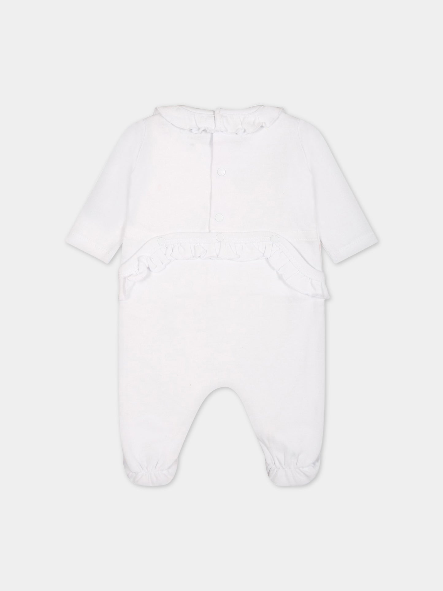 Tutina bianca per neonata con iconica tigre,Kenzo Kids,K97049 10P