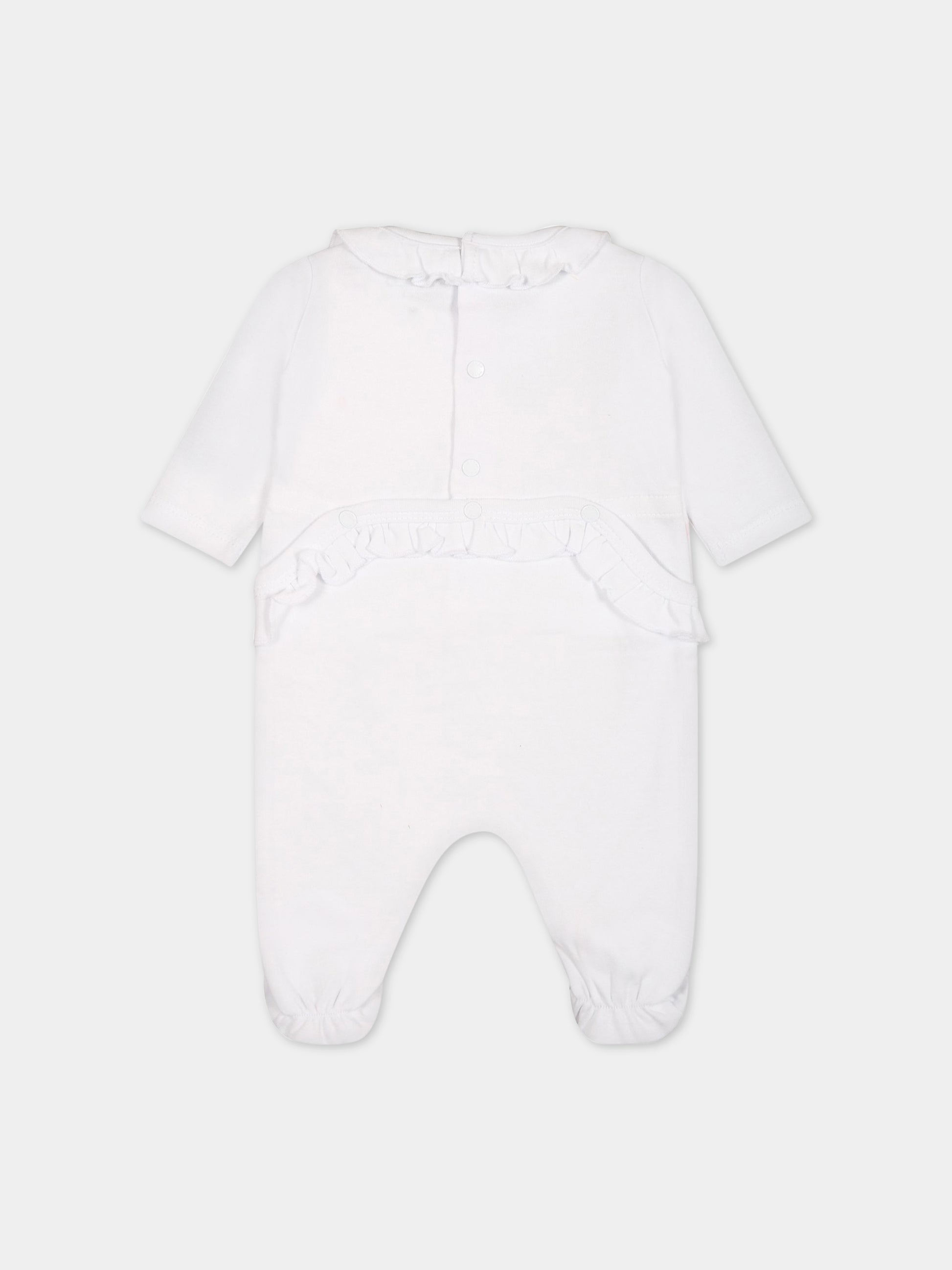 Tutina bianca per neonata con iconica tigre,Kenzo Kids,K97049 10P