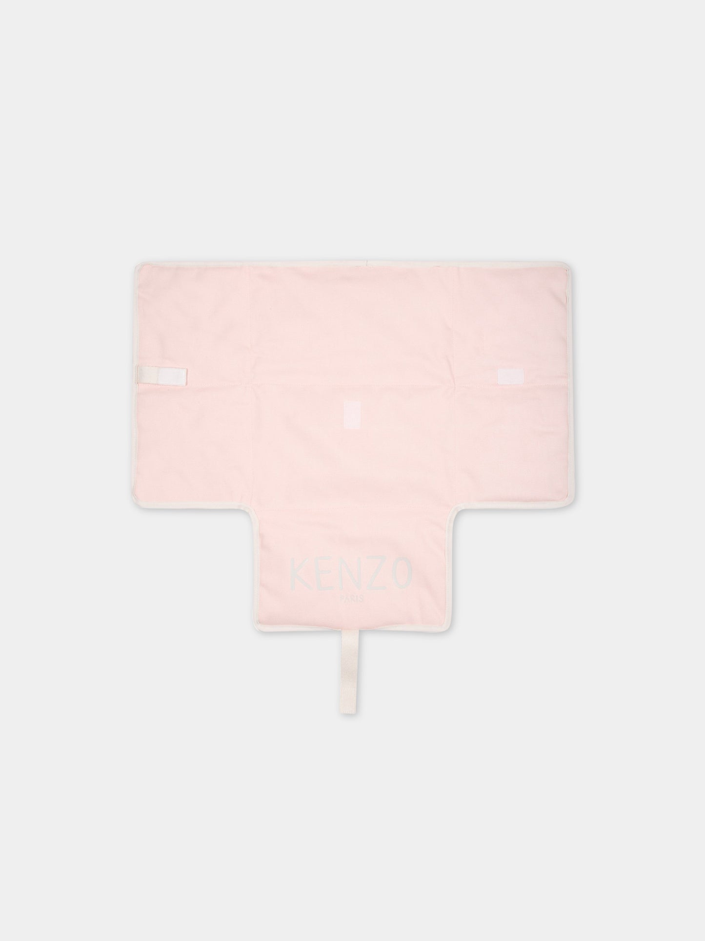 Borsa-mamma rosa per neonata con logo avorio,Kenzo Kids,K90094 453
