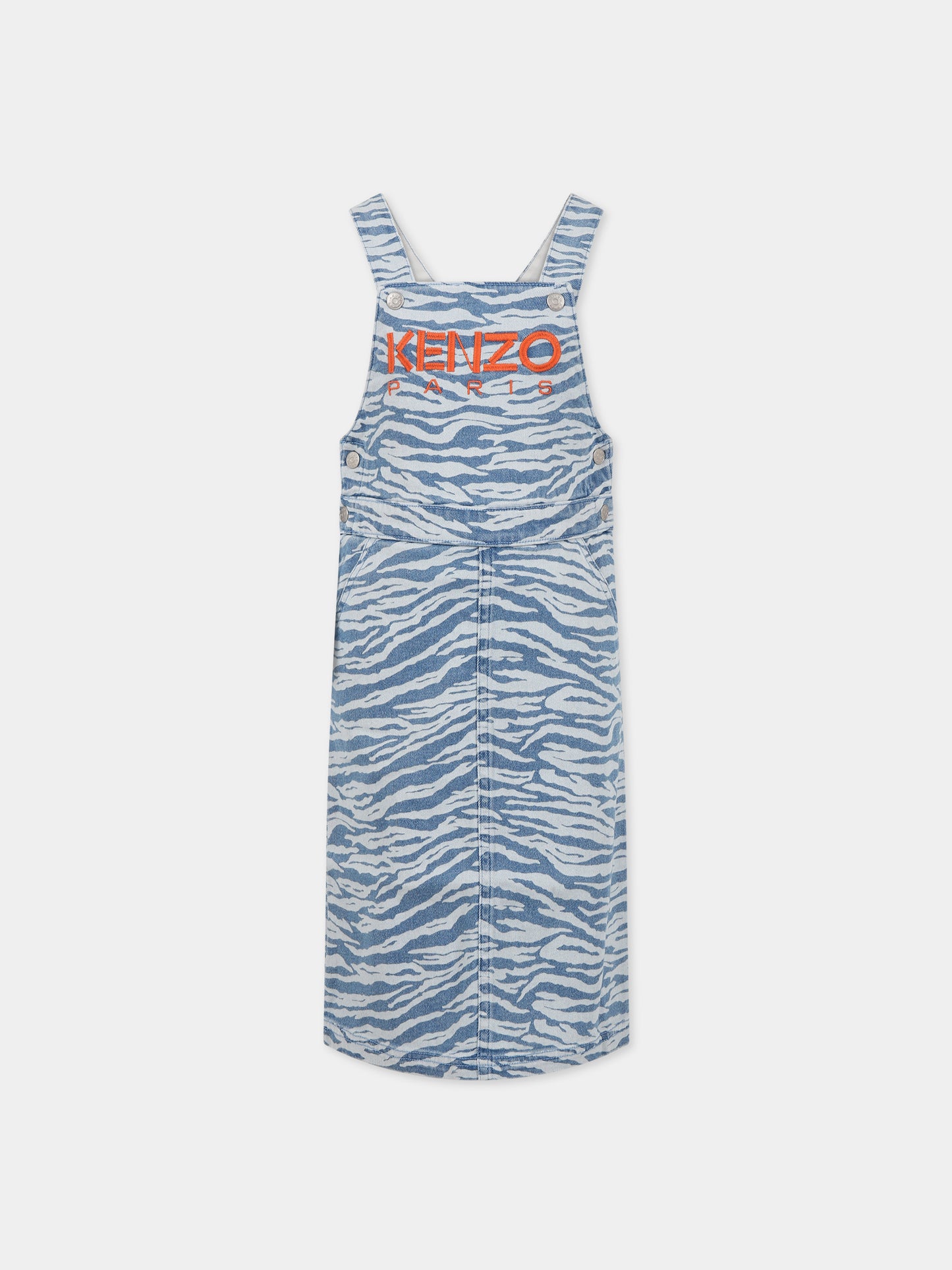 Completo multicolor per bambina con stampa tigre e logo,Kenzo Kids,K18003 78G