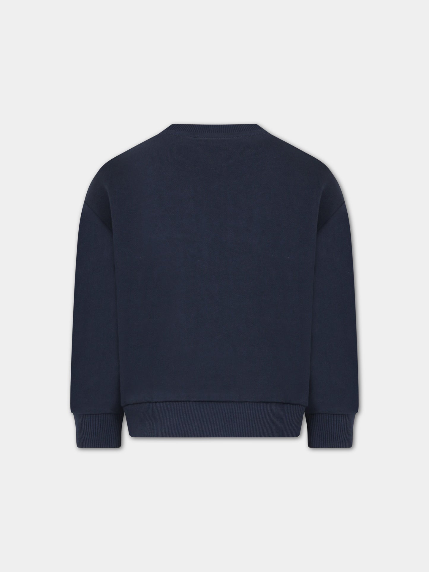 Felpa blu per bambino con  logo,Kenzo Kids,K25774 857