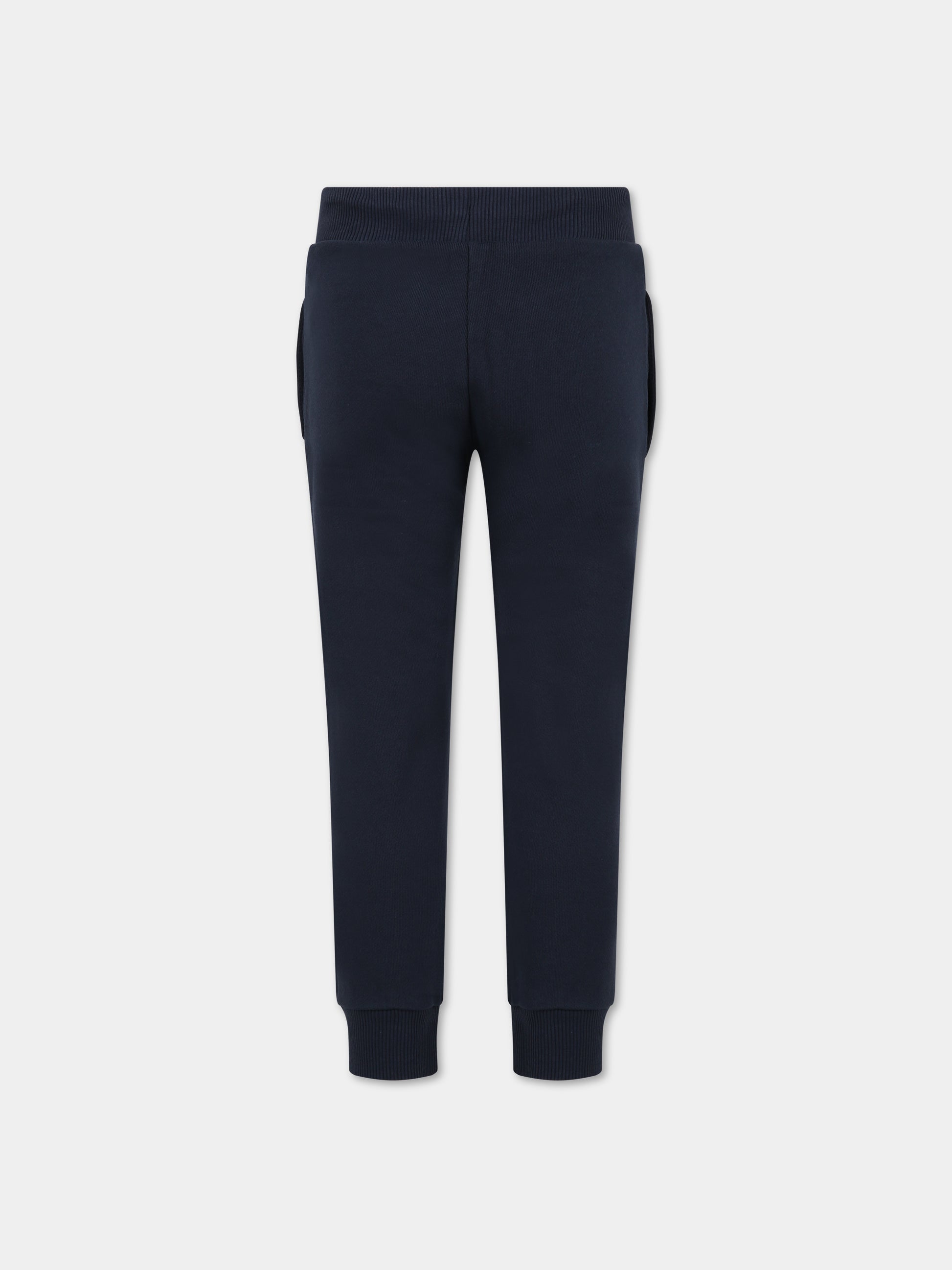 Pantaloni blu per bambino con logo,Kenzo Kids,K24287 857