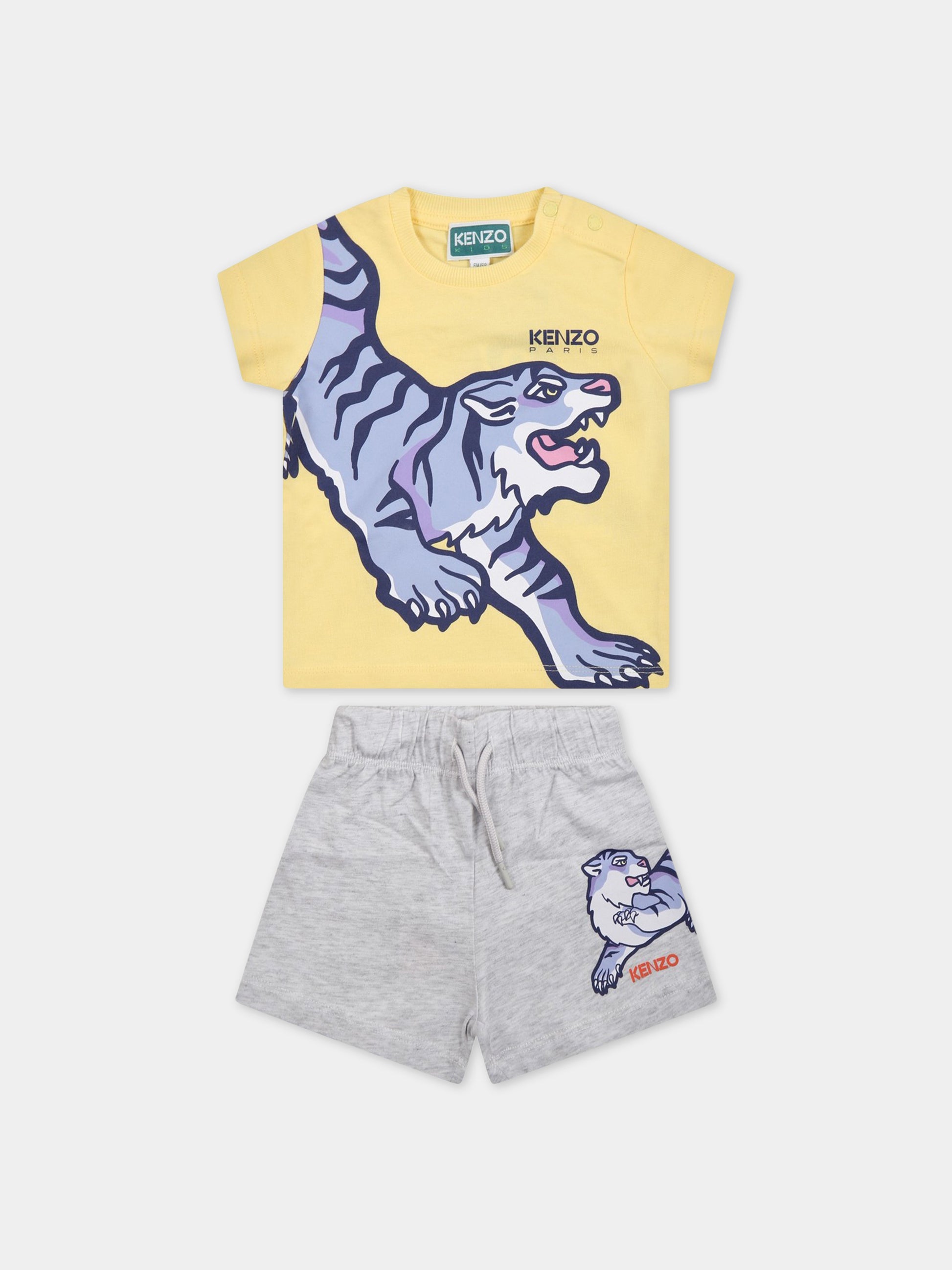 Completo multicolor per neonato con tigre,Kenzo Kids,K08053 A10