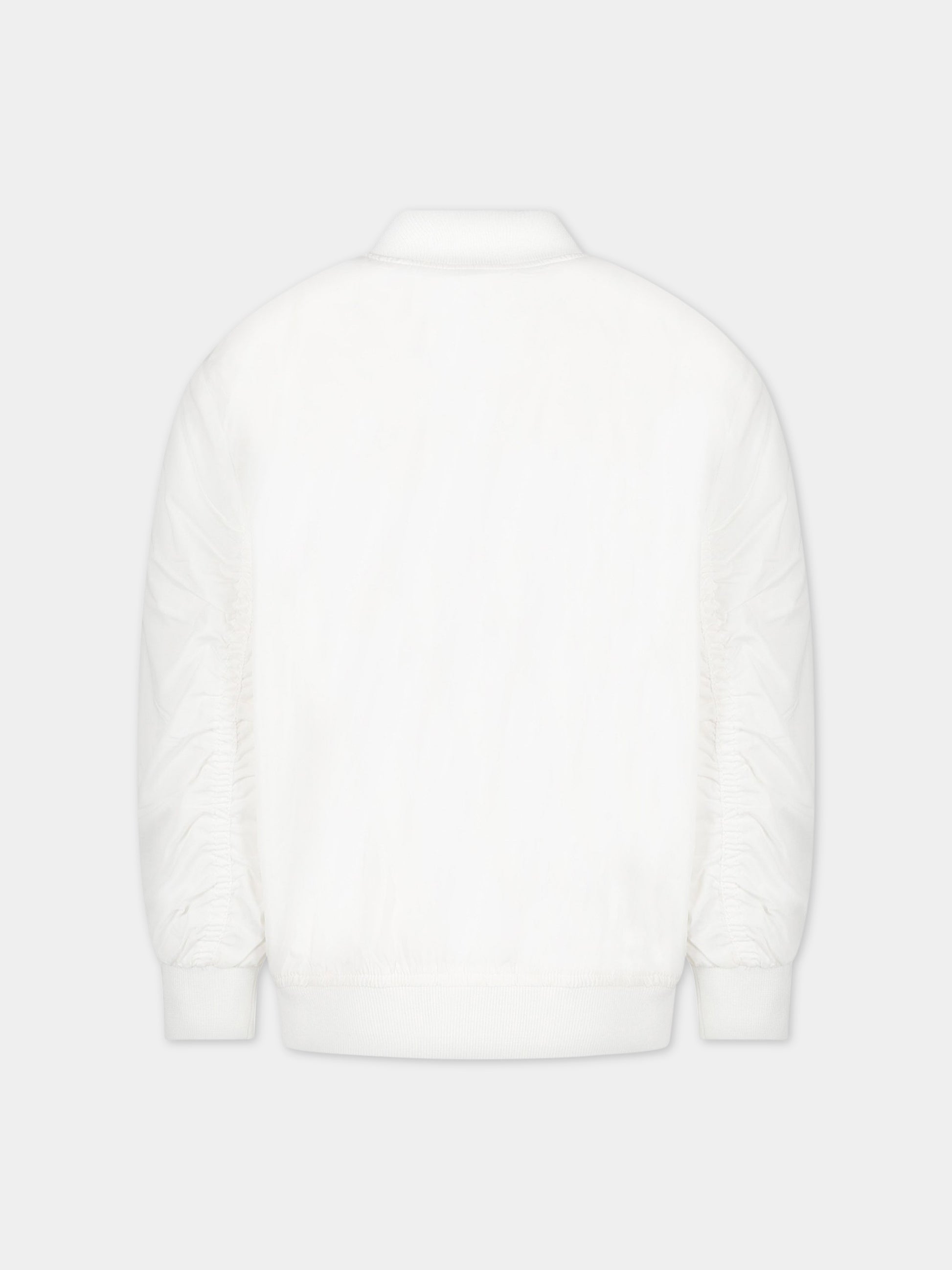 Giubbotto bianco per bambina con logo,Ermanno Scervino Junior,SFGB030C NY278 0002